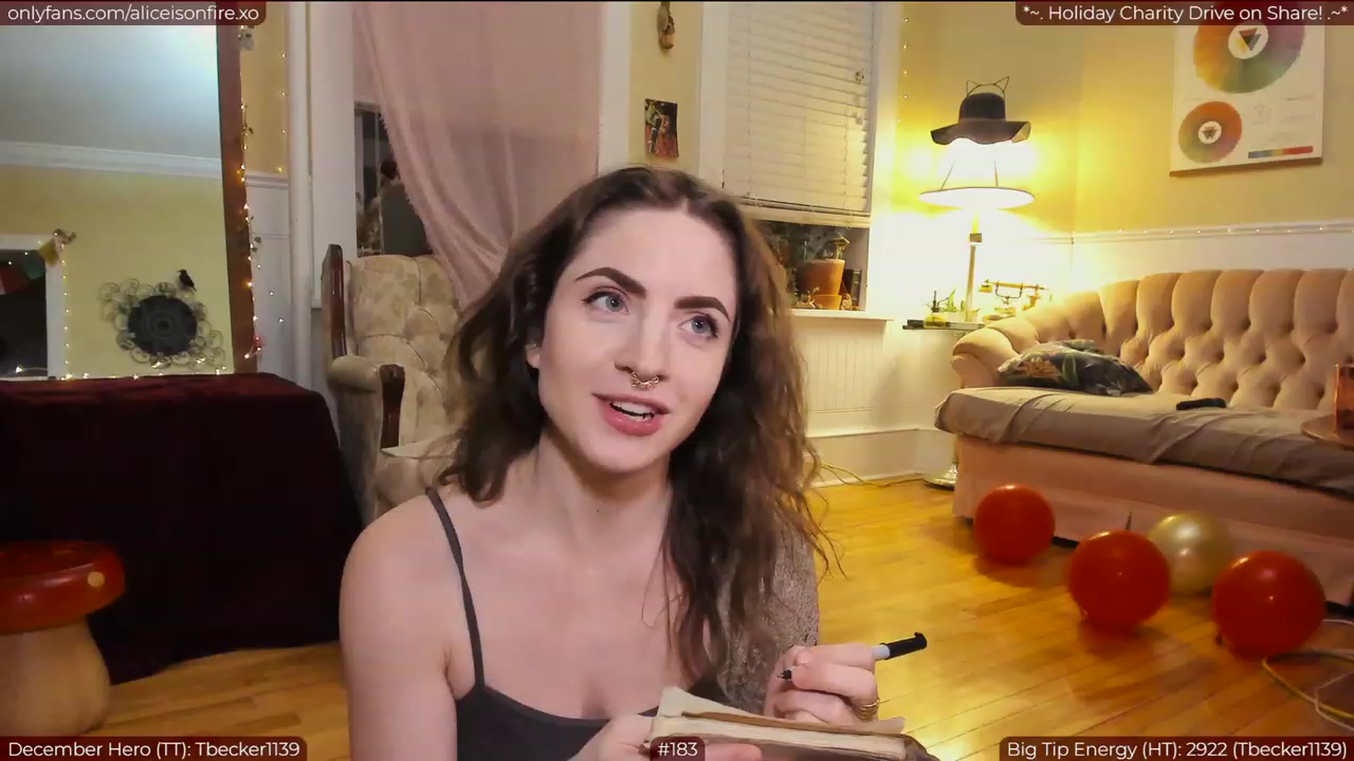Gallery image thumbnail from aliceisonfire's myfreecams stream on, 12/09/2022, 09:45 image 9 of 20