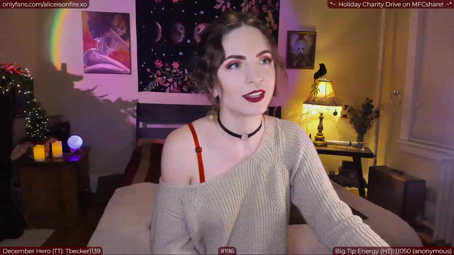 Gallery image thumbnail from aliceisonfire's myfreecams stream on, 12/24/2022, 08:08 image 3 of 20