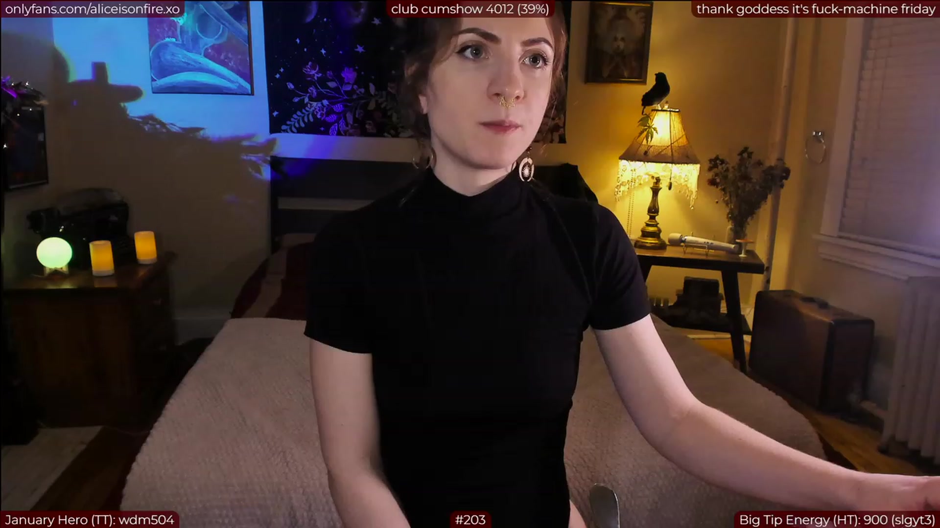 Gallery image thumbnail from aliceisonfire's myfreecams stream on, 01/07/2023, 10:08 image 1 of 20