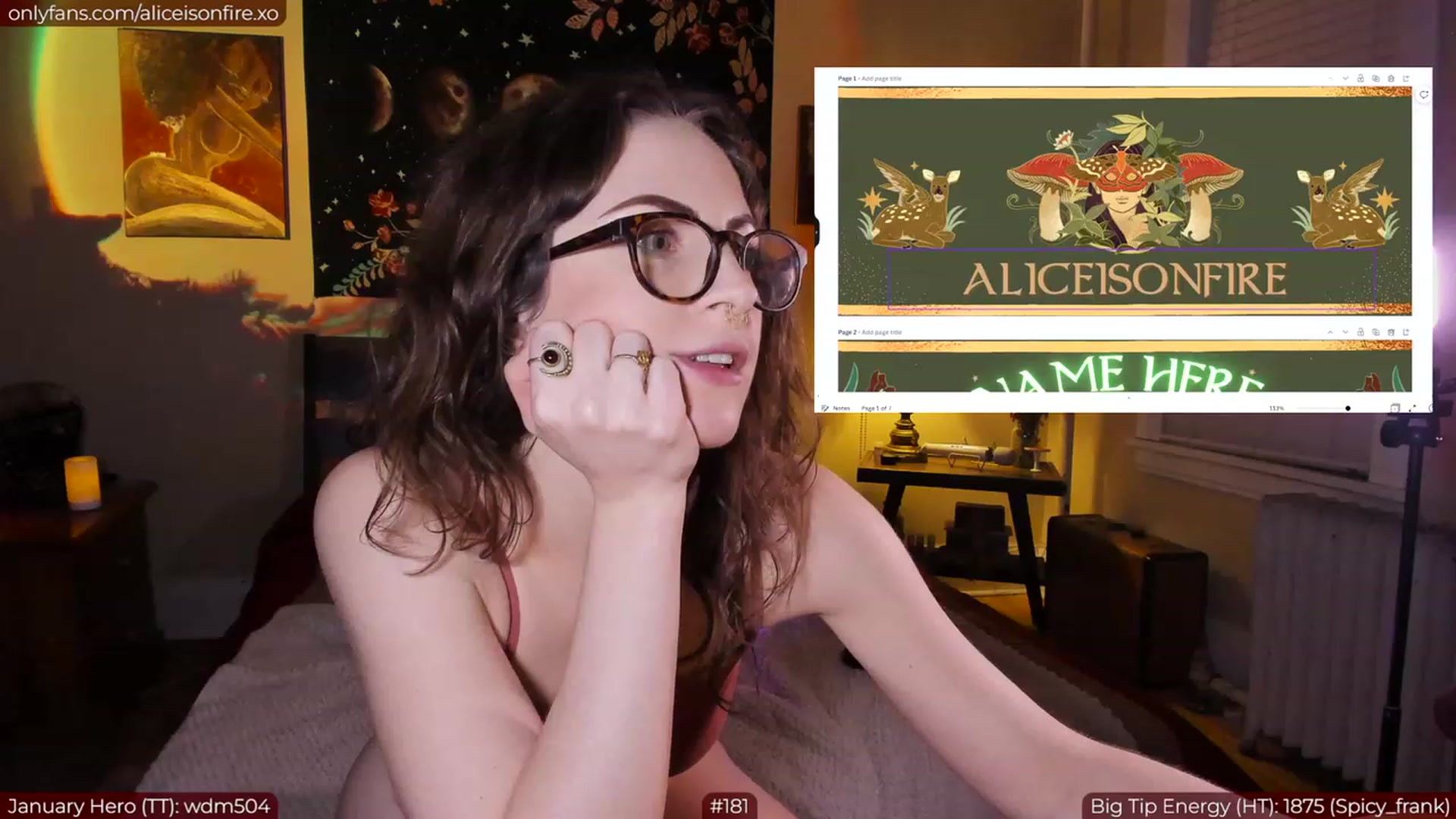 Gallery image thumbnail from aliceisonfire's myfreecams stream on, 01/17/2023, 05:23 image 5 of 20