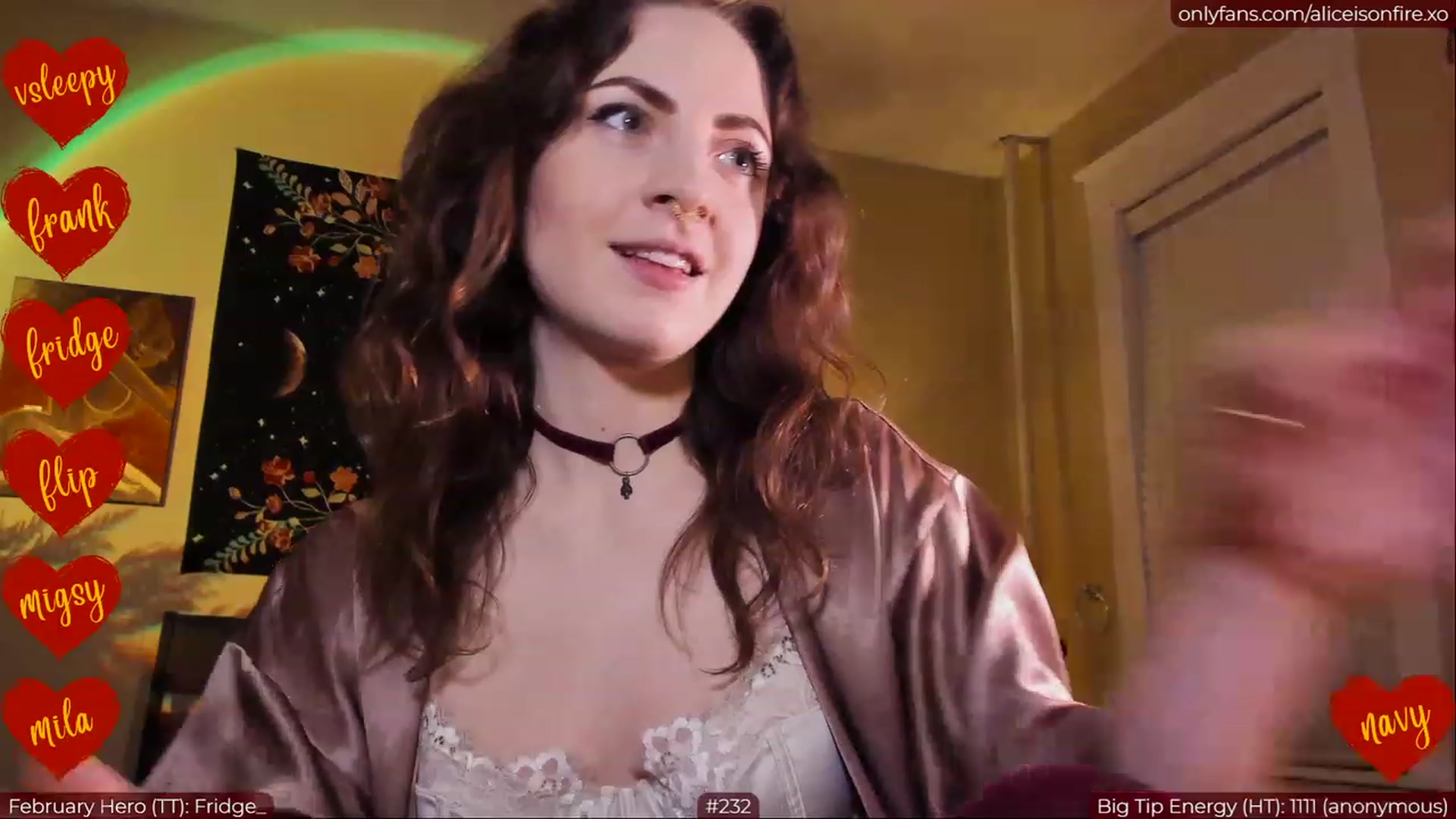 Gallery image thumbnail from aliceisonfire's myfreecams stream on, 02/09/2023, 05:01 image 14 of 20