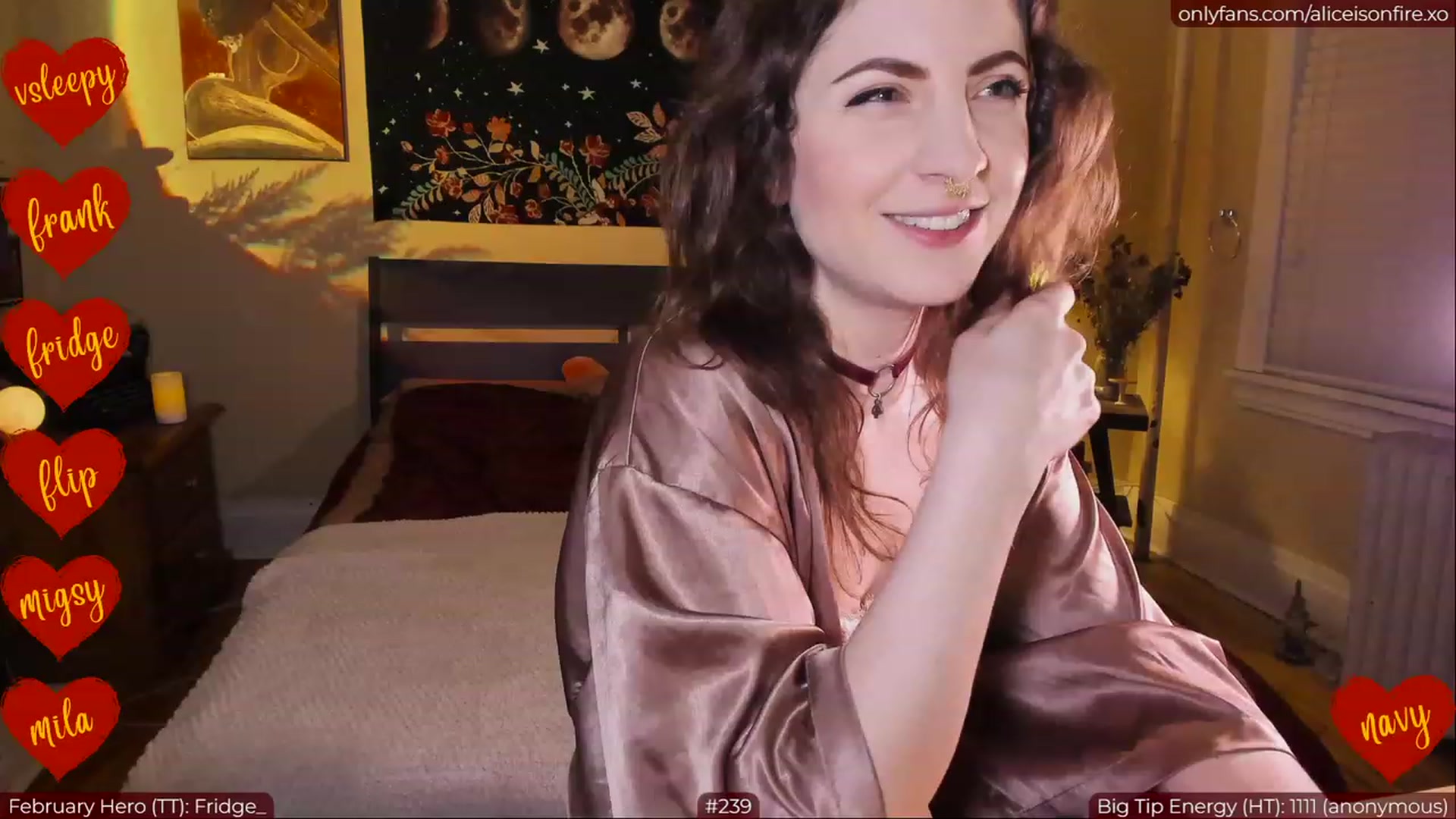 Gallery image thumbnail from aliceisonfire's myfreecams stream on, 02/09/2023, 05:01 image 4 of 20