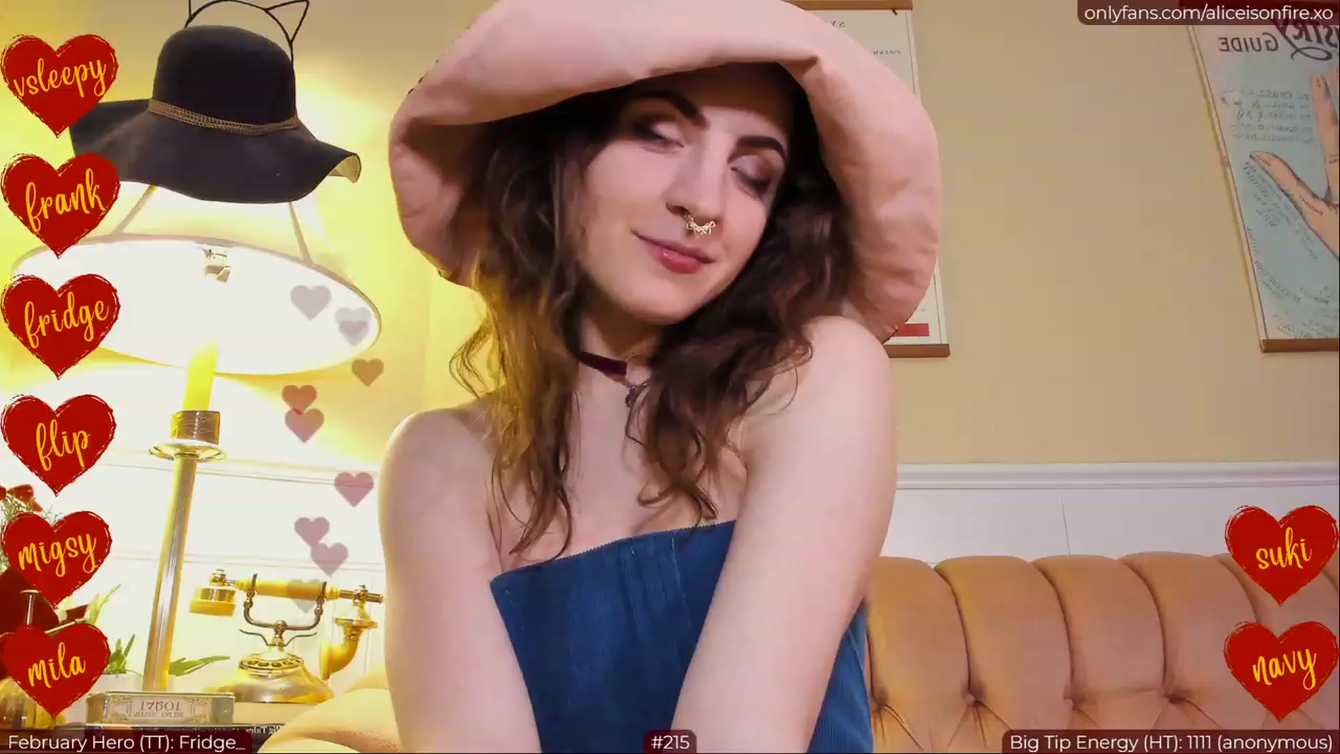 Gallery image thumbnail from aliceisonfire's myfreecams stream on, 02/09/2023, 07:31 image 8 of 20