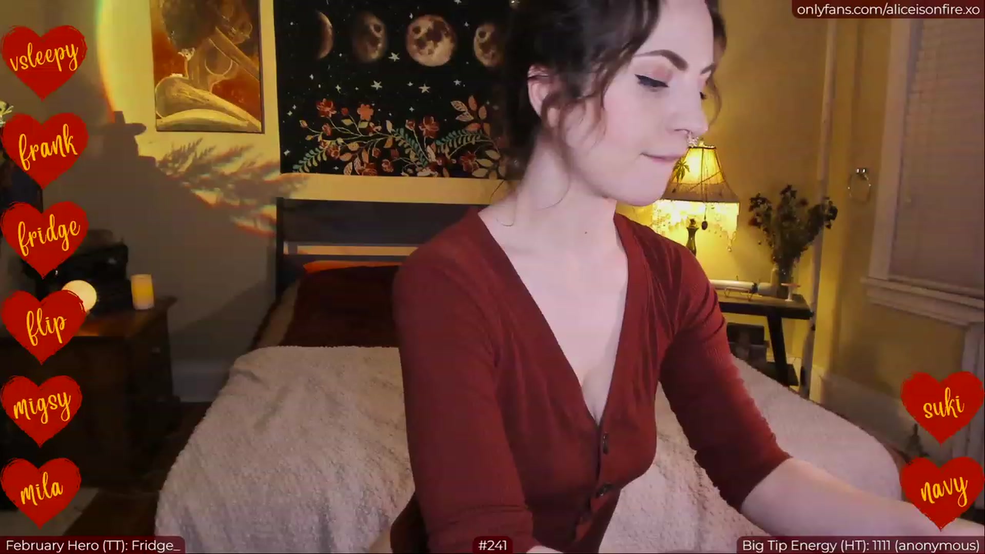 Gallery image thumbnail from aliceisonfire's myfreecams stream on, 02/10/2023, 05:59 image 5 of 20