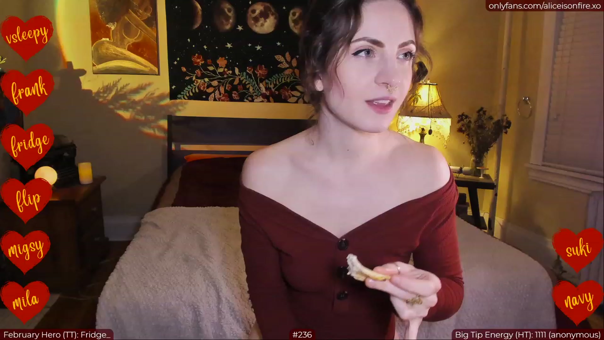 Gallery image thumbnail from aliceisonfire's myfreecams stream on, 02/10/2023, 05:59 image 12 of 20