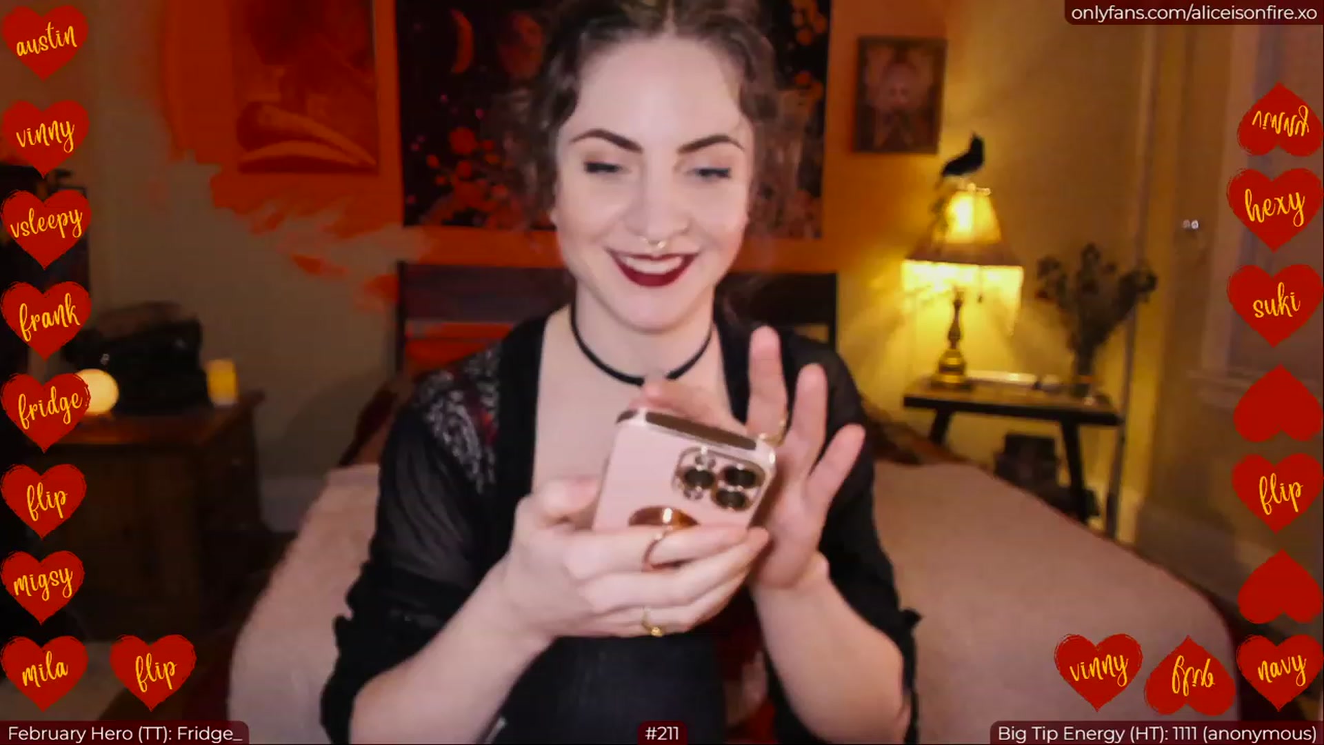 Gallery image thumbnail from aliceisonfire's myfreecams stream on, 02/14/2023, 05:54 image 20 of 20