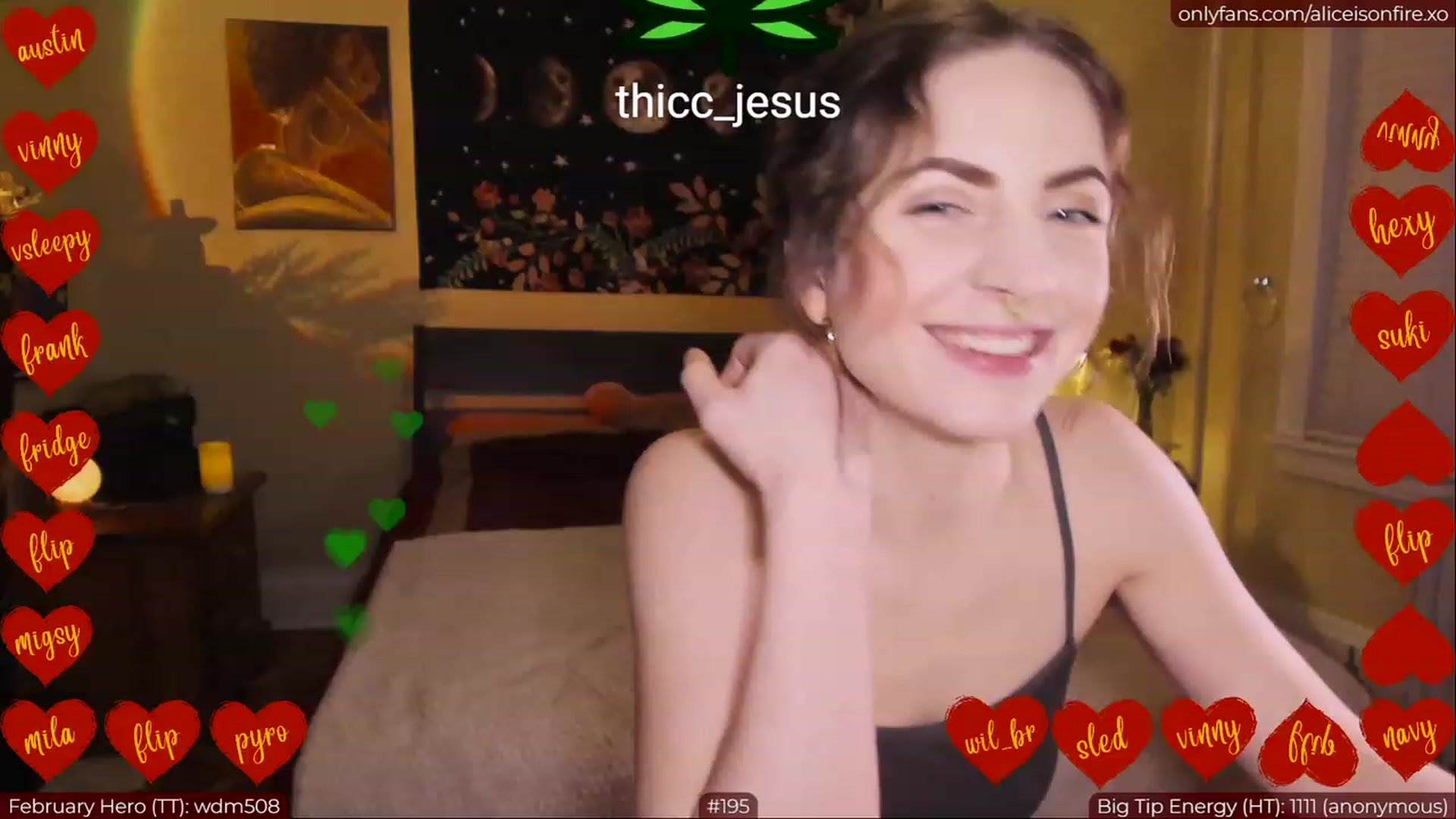 Gallery image thumbnail from aliceisonfire's myfreecams stream on, 02/16/2023, 06:29 image 6 of 20