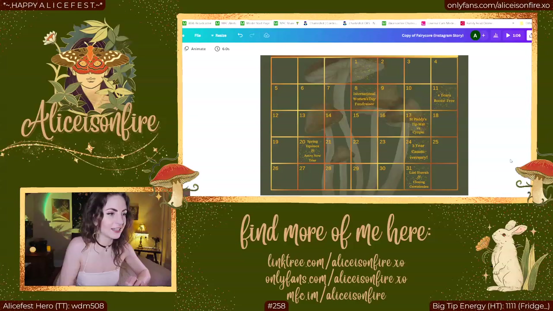 Gallery image thumbnail from aliceisonfire's myfreecams stream on, 03/06/2023, 01:50 image 1 of 20