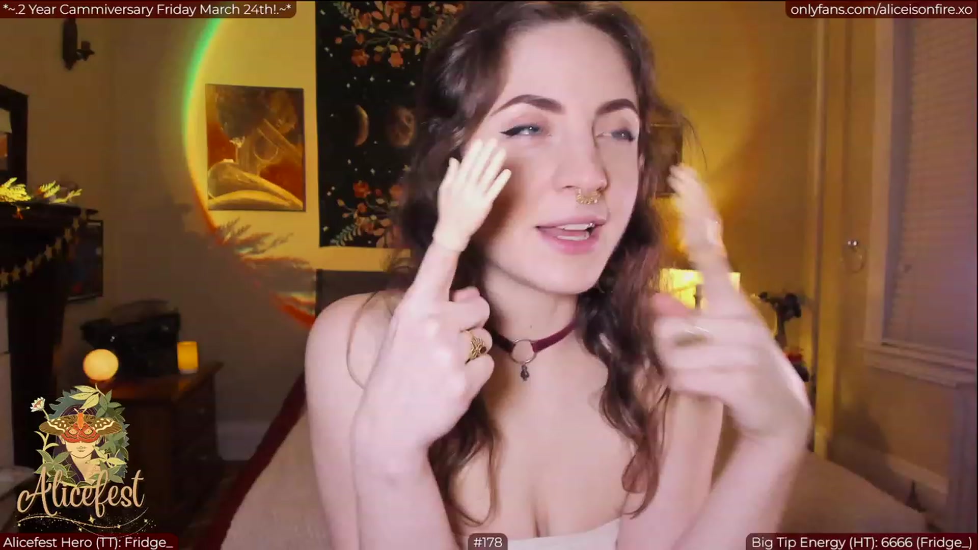 Gallery image thumbnail from aliceisonfire's myfreecams stream on, 03/20/2023, 05:55 image 6 of 20