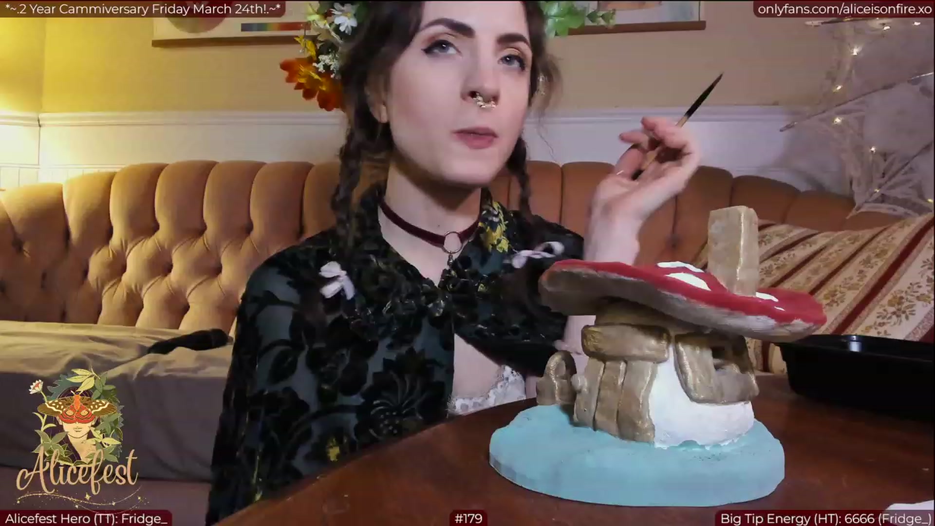 Gallery image thumbnail from aliceisonfire's myfreecams stream on, 03/21/2023, 06:41 image 1 of 20