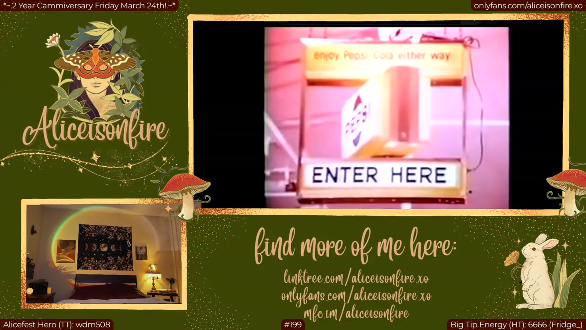 Gallery image thumbnail from aliceisonfire's myfreecams stream on, 03/24/2023, 06:50 image 8 of 20