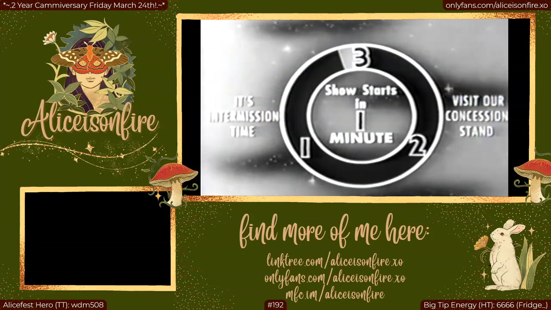 Gallery image thumbnail from aliceisonfire's myfreecams stream on, 03/24/2023, 06:50 image 15 of 20