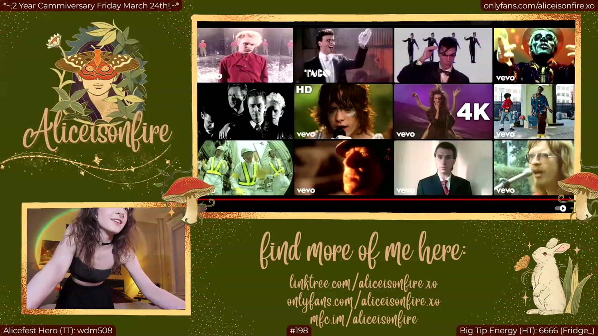 Gallery image thumbnail from aliceisonfire's myfreecams stream on, 03/24/2023, 06:50 image 6 of 20