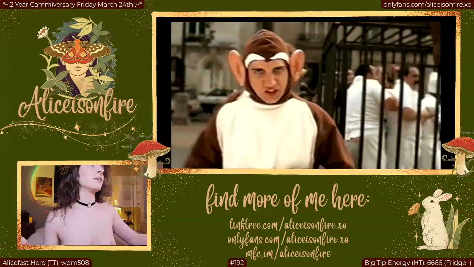 Gallery image thumbnail from aliceisonfire's myfreecams stream on, 03/24/2023, 06:50 image 13 of 20