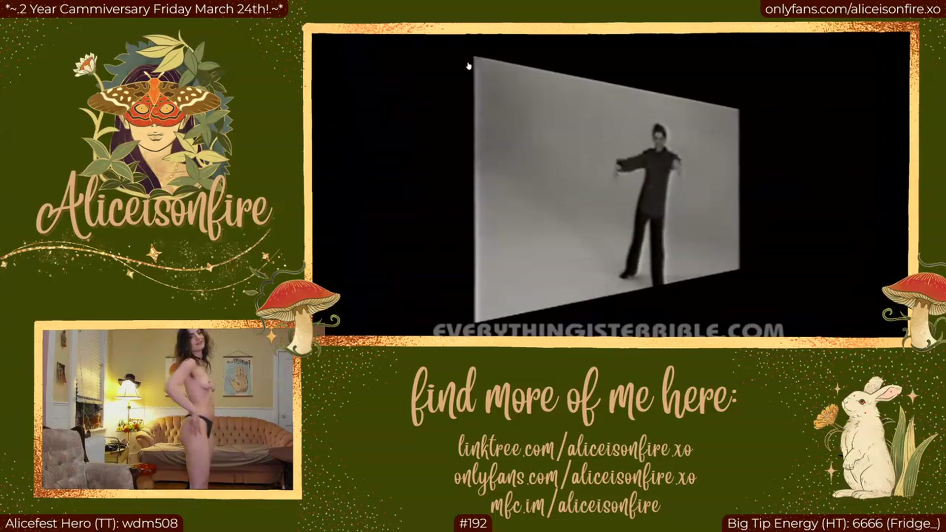 Gallery image thumbnail from aliceisonfire's myfreecams stream on, 03/24/2023, 06:50 image 17 of 20