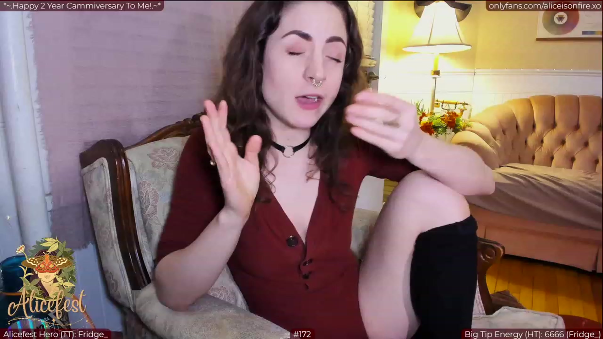 Gallery image thumbnail from aliceisonfire's myfreecams stream on, 03/28/2023, 06:26 image 13 of 20