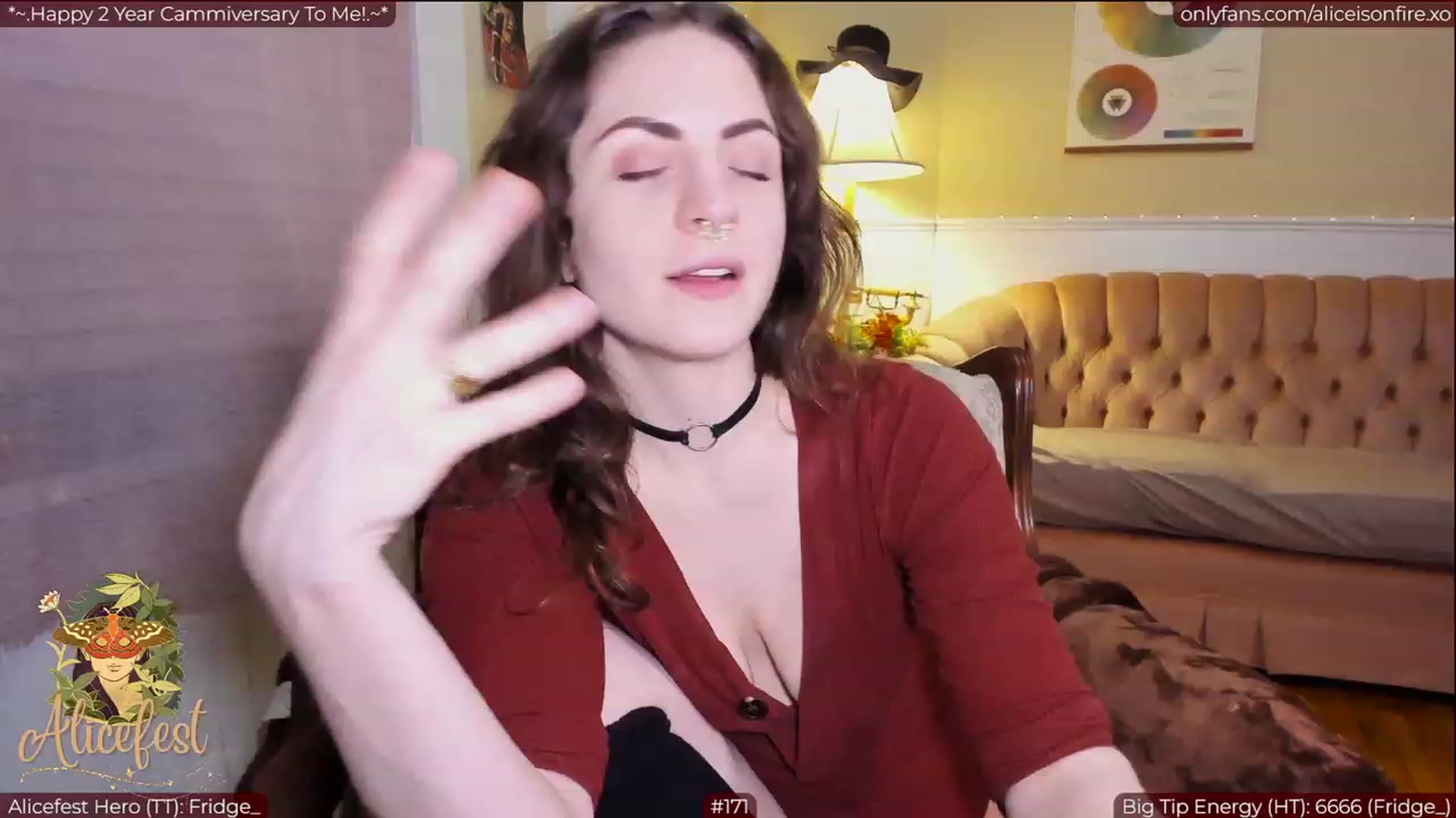 Gallery image thumbnail from aliceisonfire's myfreecams stream on, 03/28/2023, 07:37 image 17 of 20