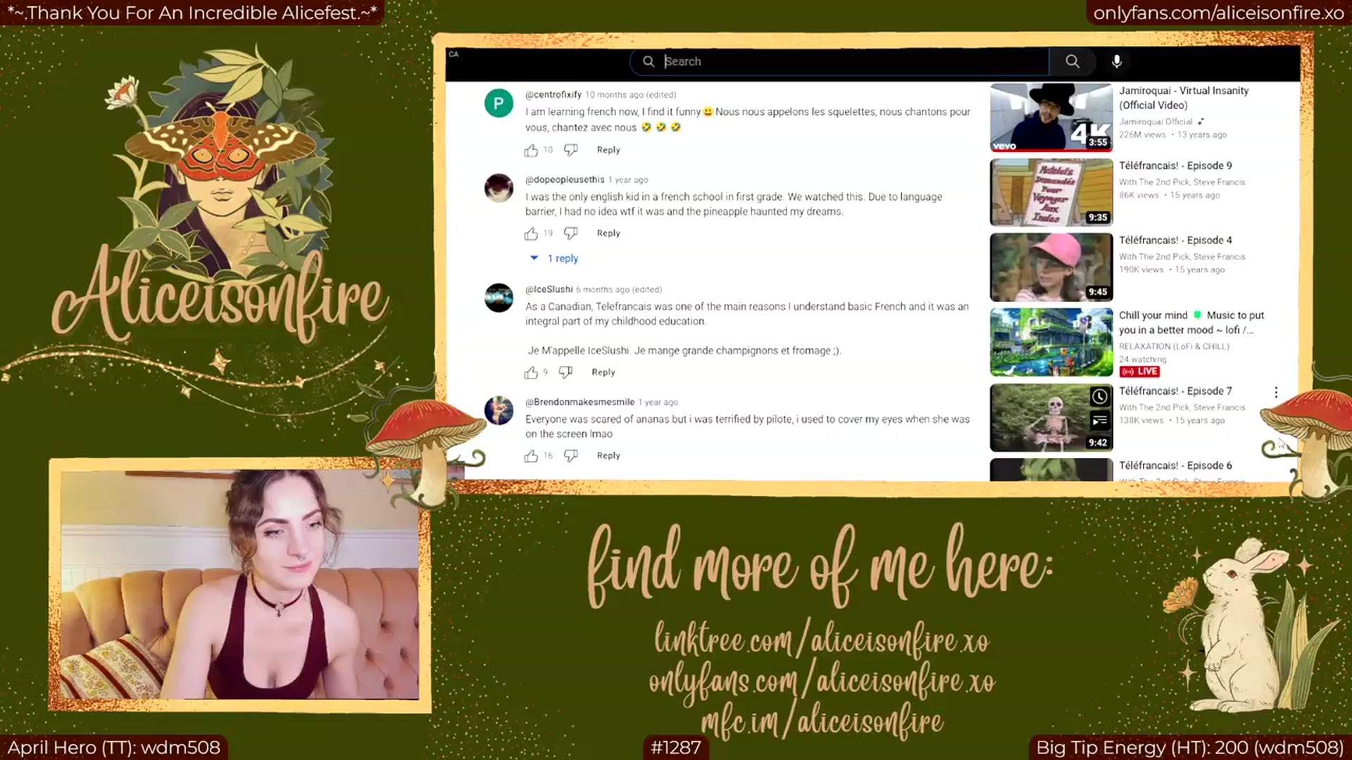 Gallery image thumbnail from aliceisonfire's myfreecams stream on, 04/03/2023, 08:18 image 8 of 20