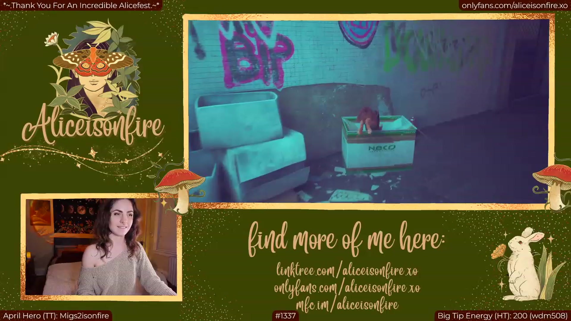 Gallery image thumbnail from aliceisonfire's myfreecams stream on, 04/04/2023, 05:23 image 20 of 20