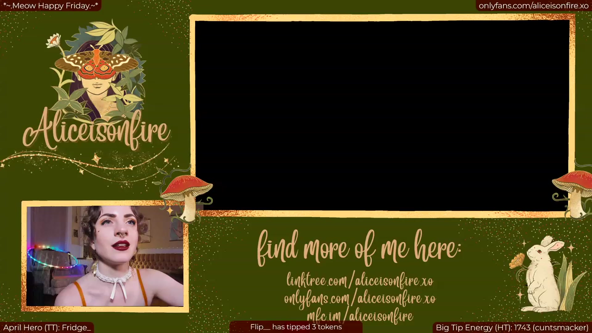 Gallery image thumbnail from aliceisonfire's myfreecams stream on, 04/15/2023, 08:39 image 5 of 20