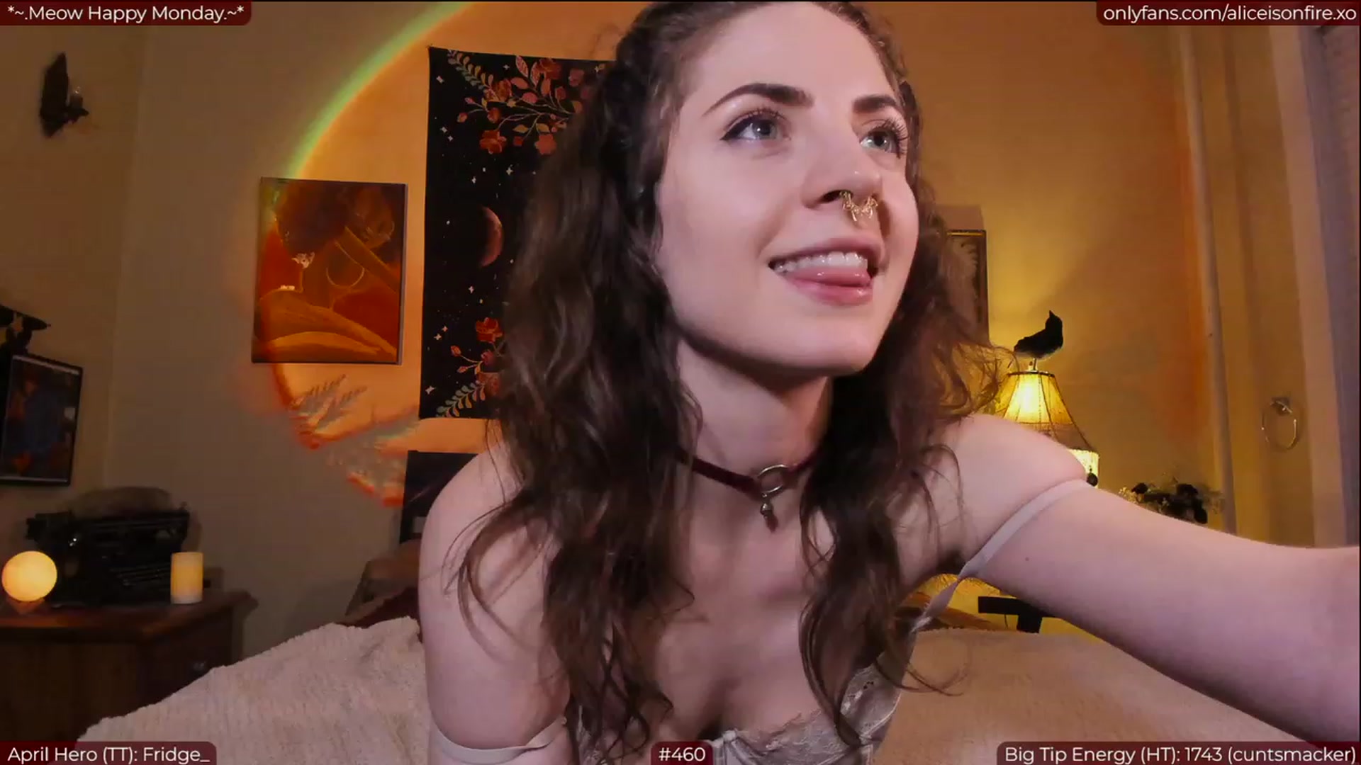 Gallery image thumbnail from aliceisonfire's myfreecams stream on, 04/18/2023, 07:05 image 5 of 20