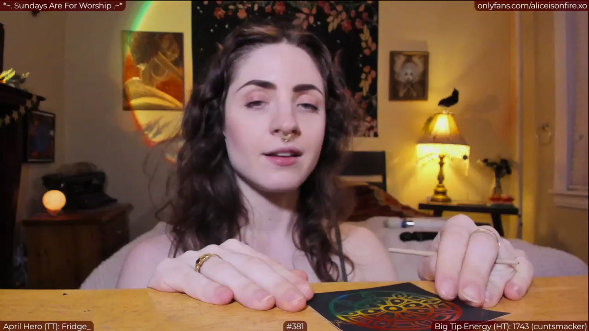 Gallery image thumbnail from aliceisonfire's myfreecams stream on, 04/24/2023, 04:41 image 9 of 20