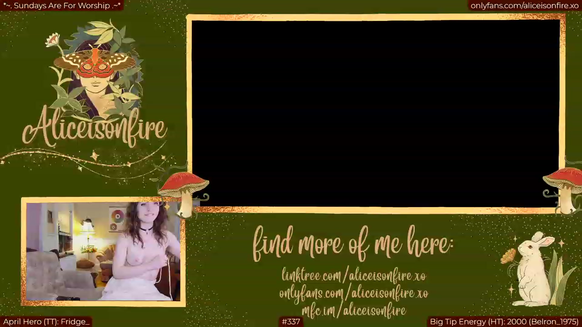 Gallery image thumbnail from aliceisonfire's myfreecams stream on, 05/01/2023, 07:55 image 2 of 20