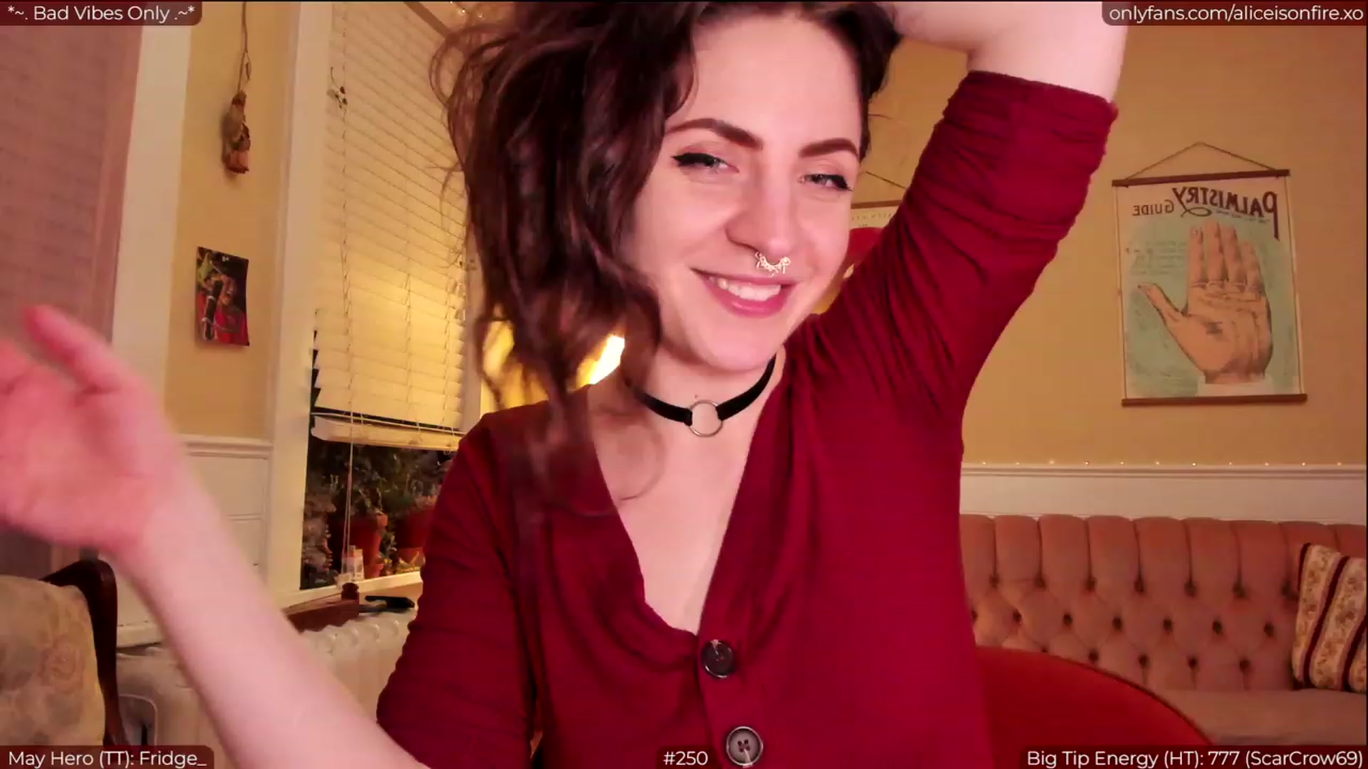 Gallery image thumbnail from aliceisonfire's myfreecams stream on, 05/11/2023, 08:55 image 16 of 20