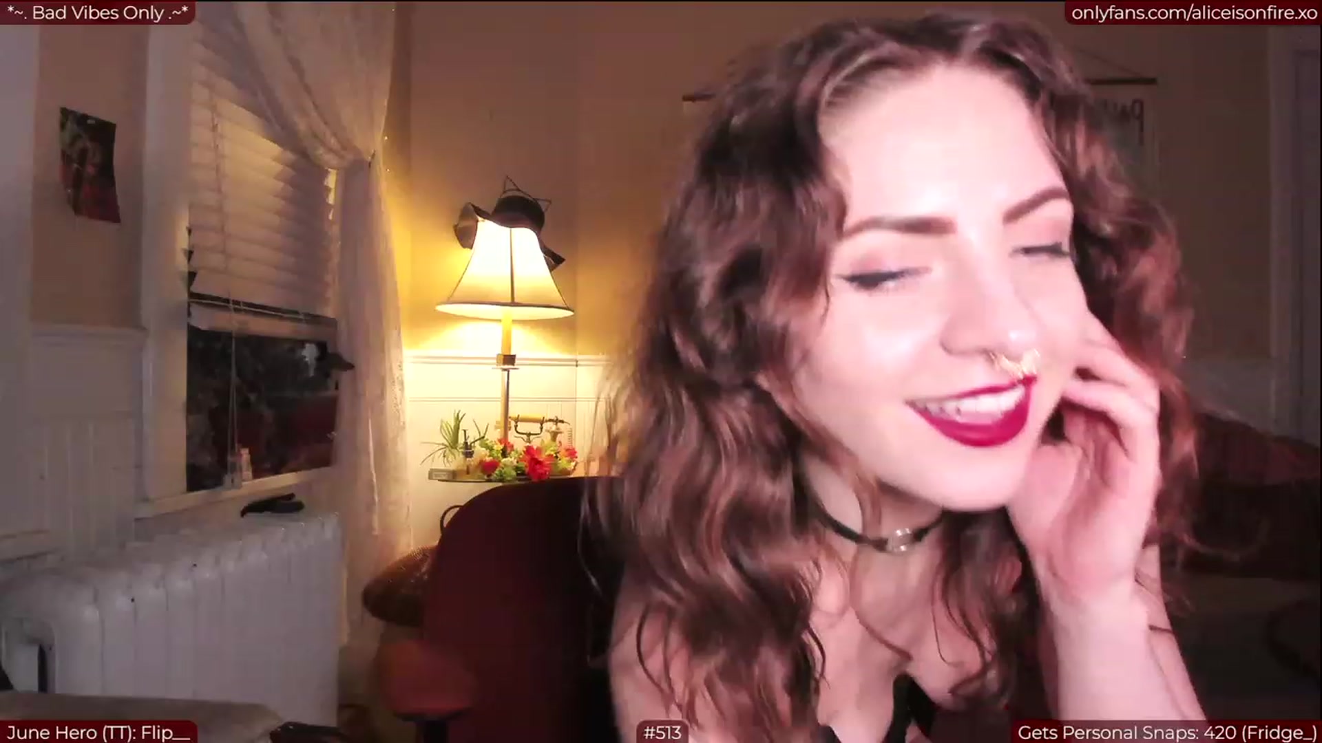 Gallery image thumbnail from aliceisonfire's myfreecams stream on, 06/02/2023, 08:29 image 16 of 20