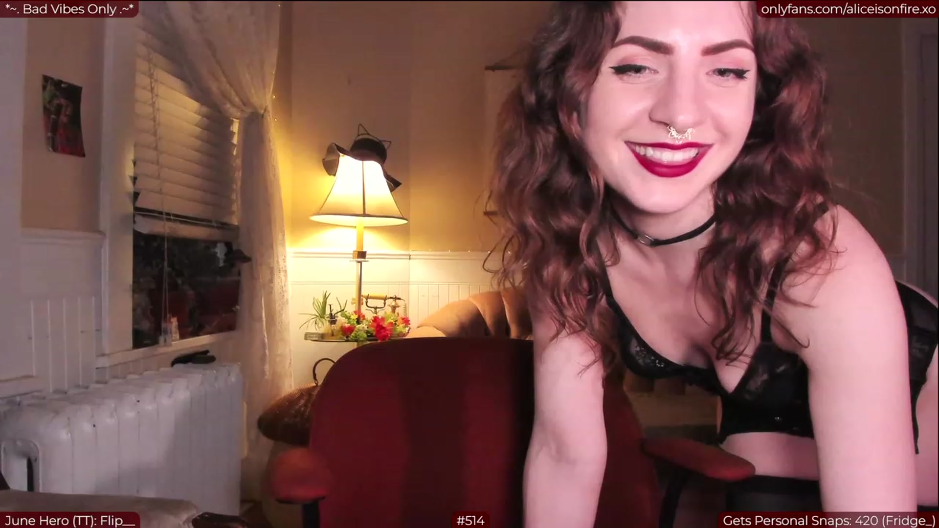 Gallery image thumbnail from aliceisonfire's myfreecams stream on, 06/02/2023, 08:29 image 17 of 20