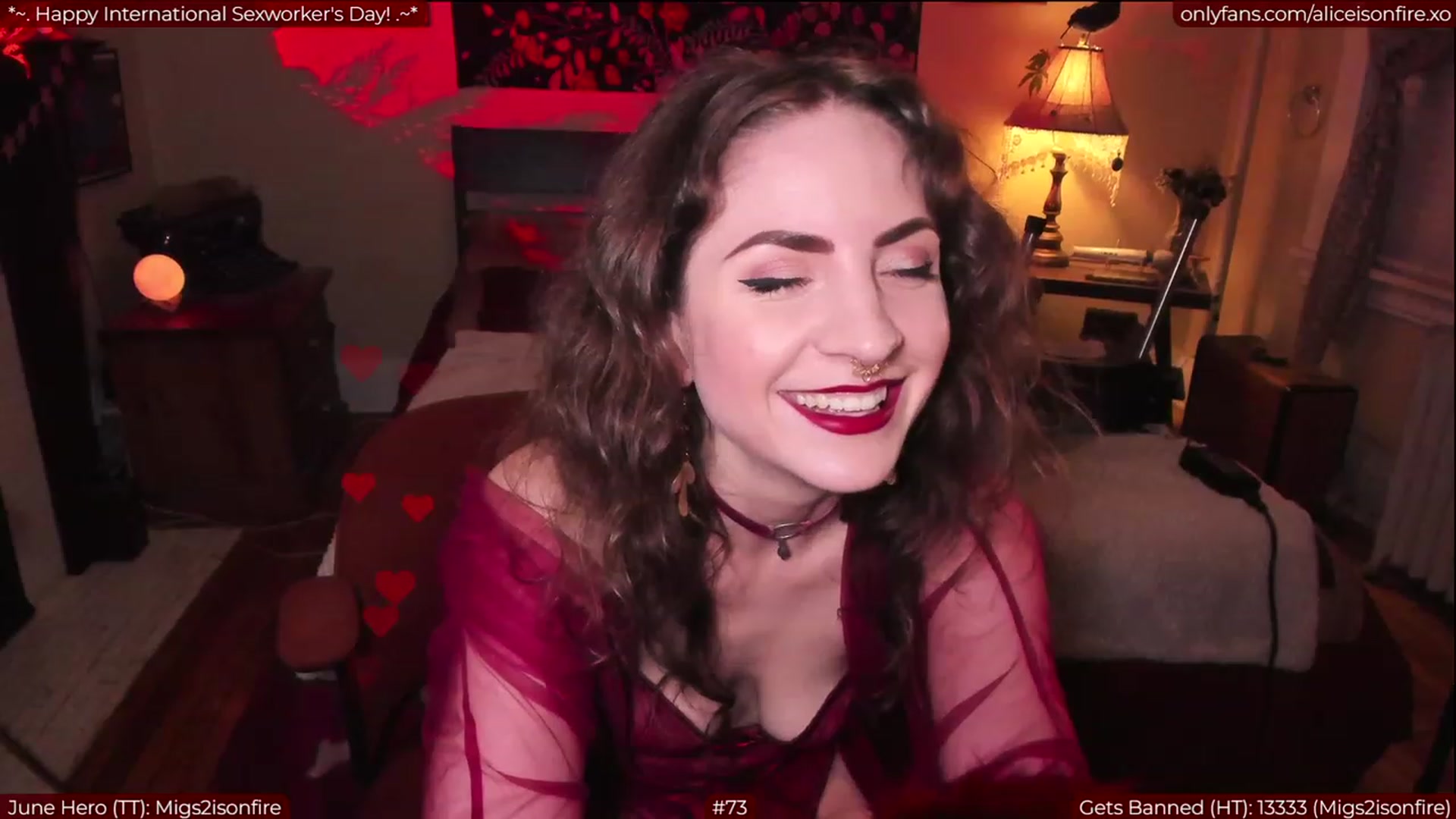 Gallery image thumbnail from aliceisonfire's myfreecams stream on, 06/03/2023, 04:57 image 10 of 20