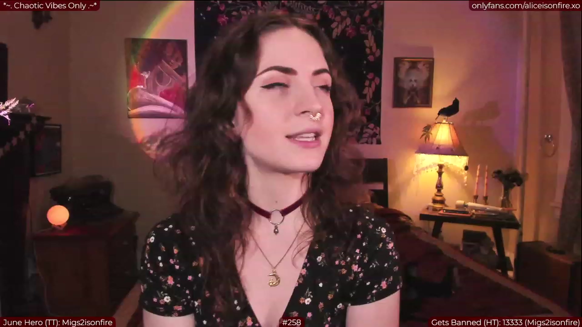 Gallery image thumbnail from aliceisonfire's myfreecams stream on, 06/10/2023, 05:00 image 4 of 20