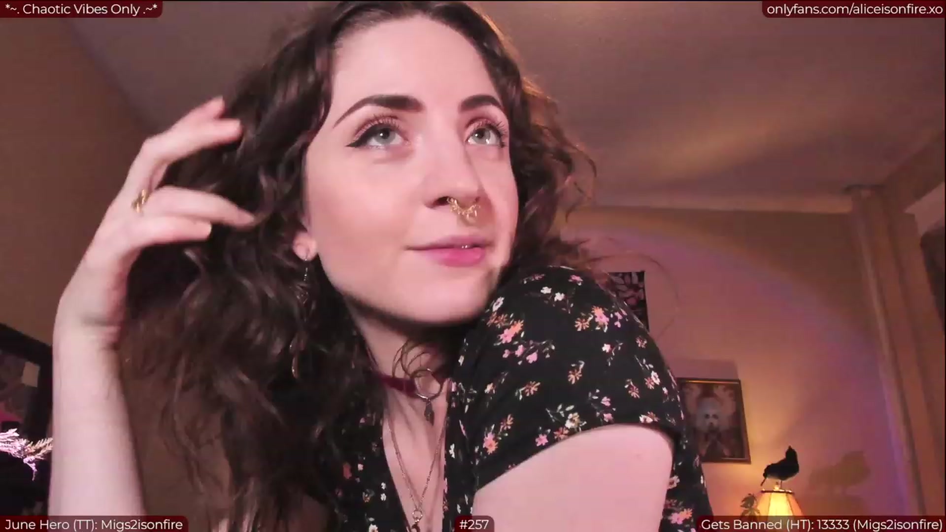 Gallery image thumbnail from aliceisonfire's myfreecams stream on, 06/10/2023, 05:00 image 1 of 20