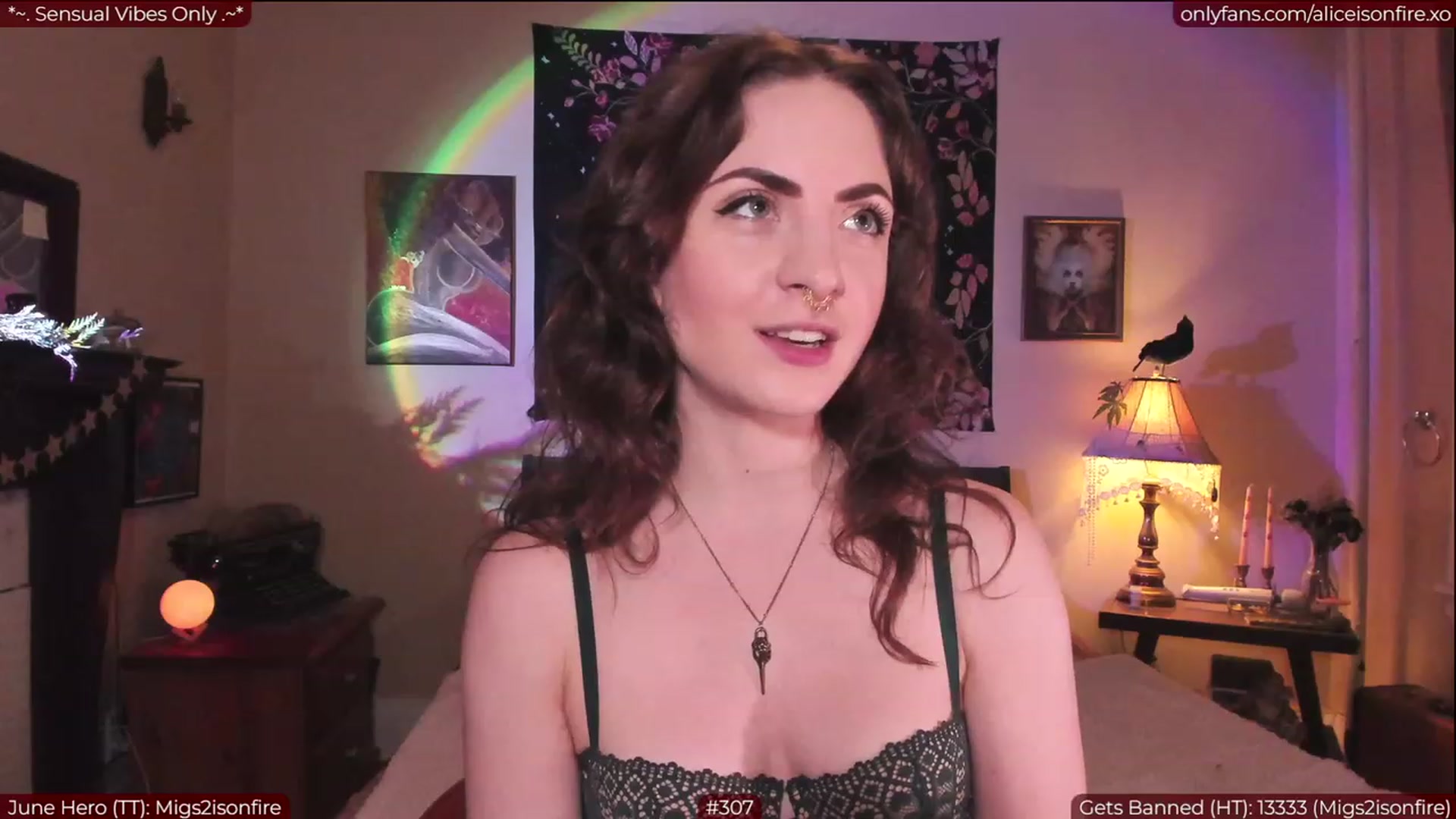 Gallery image thumbnail from aliceisonfire's myfreecams stream on, 06/14/2023, 05:01 image 3 of 20