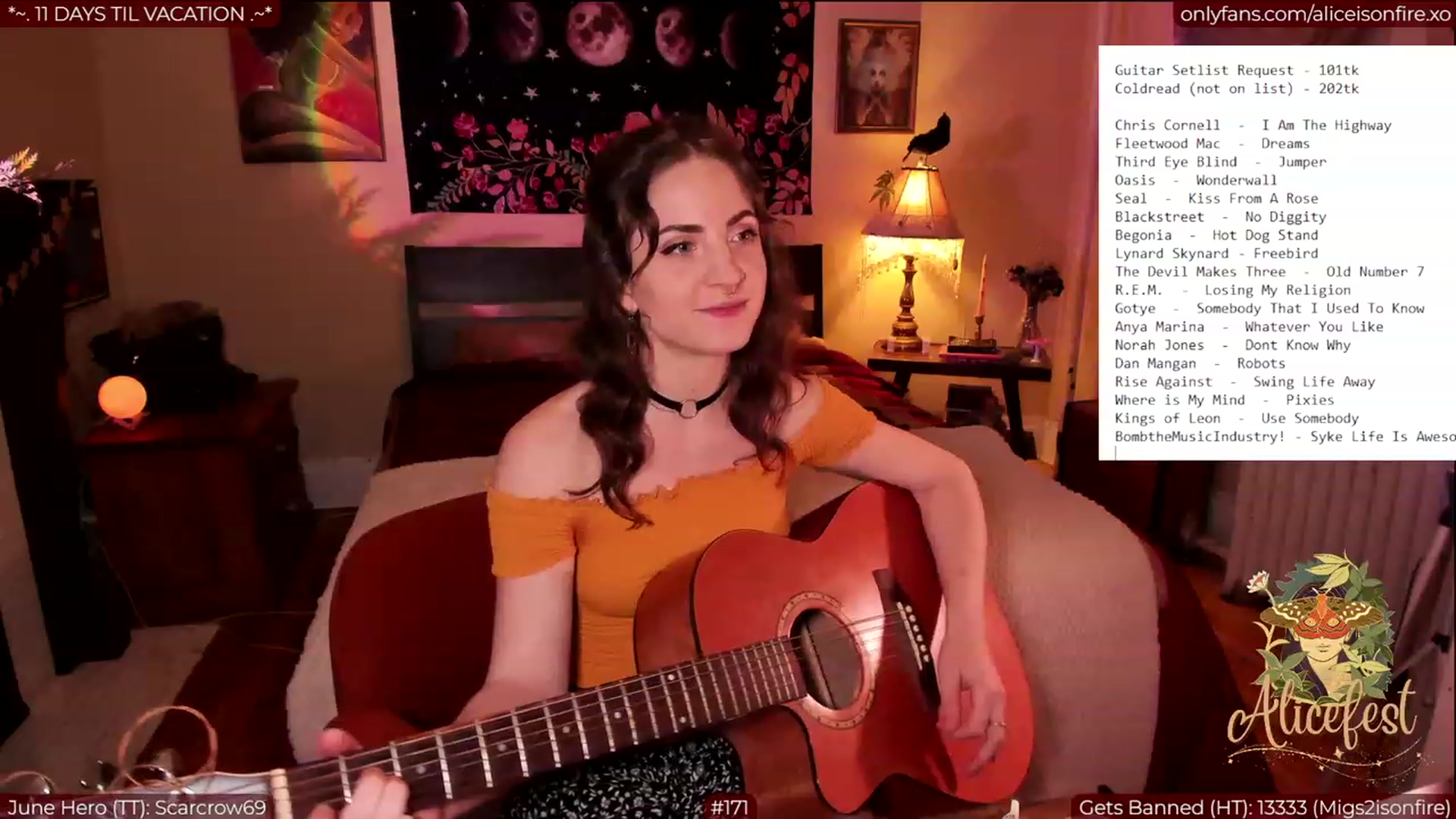 Gallery image thumbnail from aliceisonfire's myfreecams stream on, 06/23/2023, 05:16 image 16 of 20