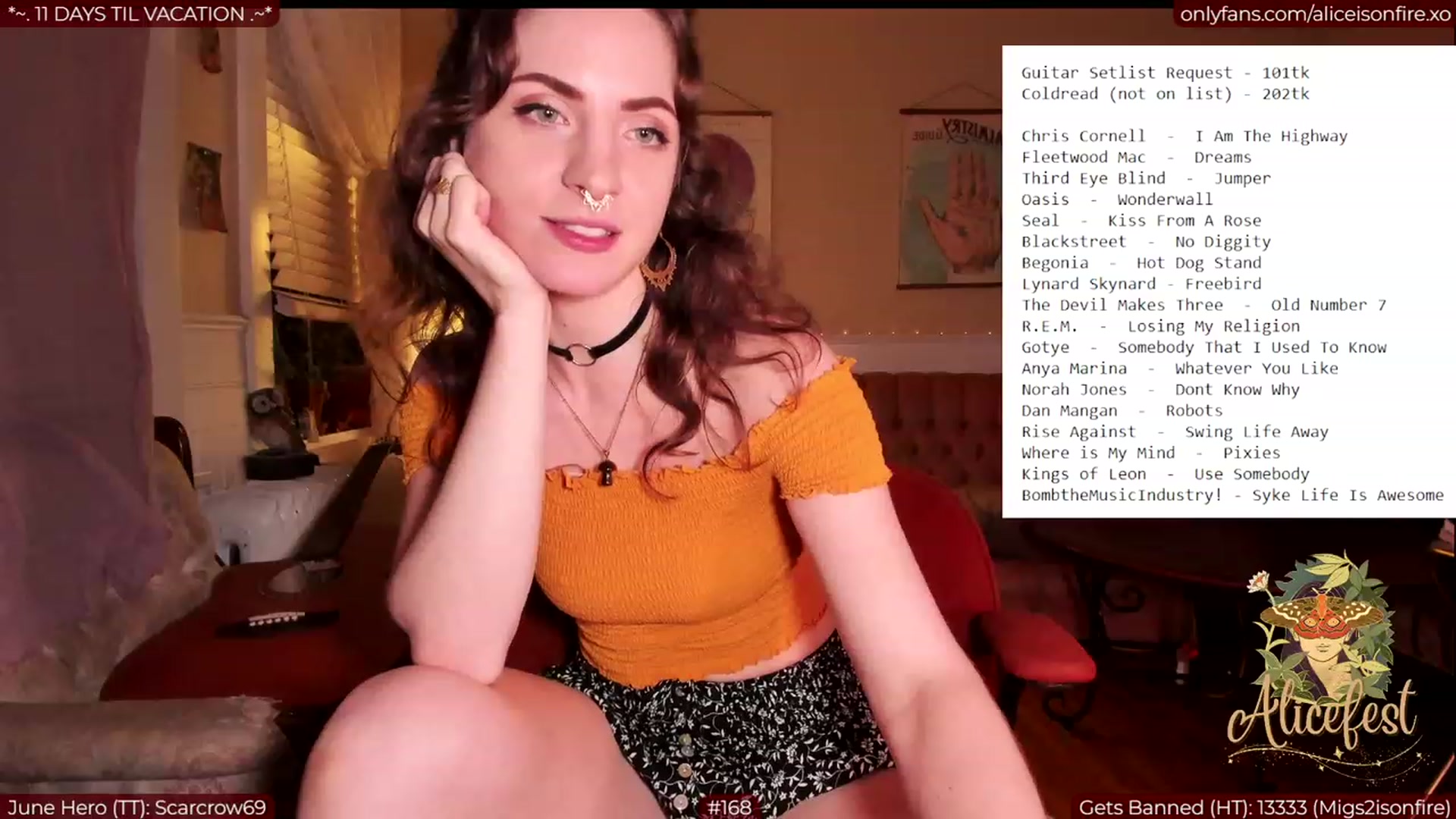 Gallery image thumbnail from aliceisonfire's myfreecams stream on, 06/23/2023, 07:12 image 14 of 20