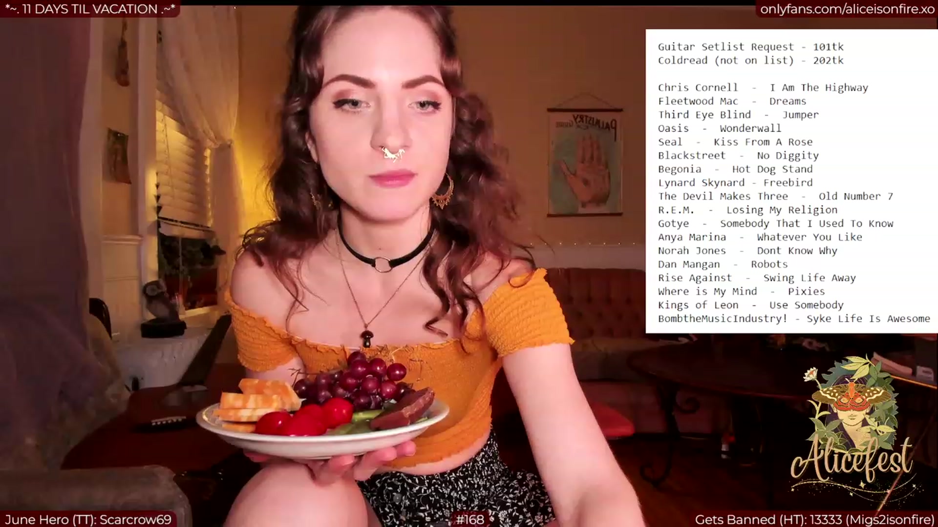 Gallery image thumbnail from aliceisonfire's myfreecams stream on, 06/23/2023, 07:12 image 8 of 20