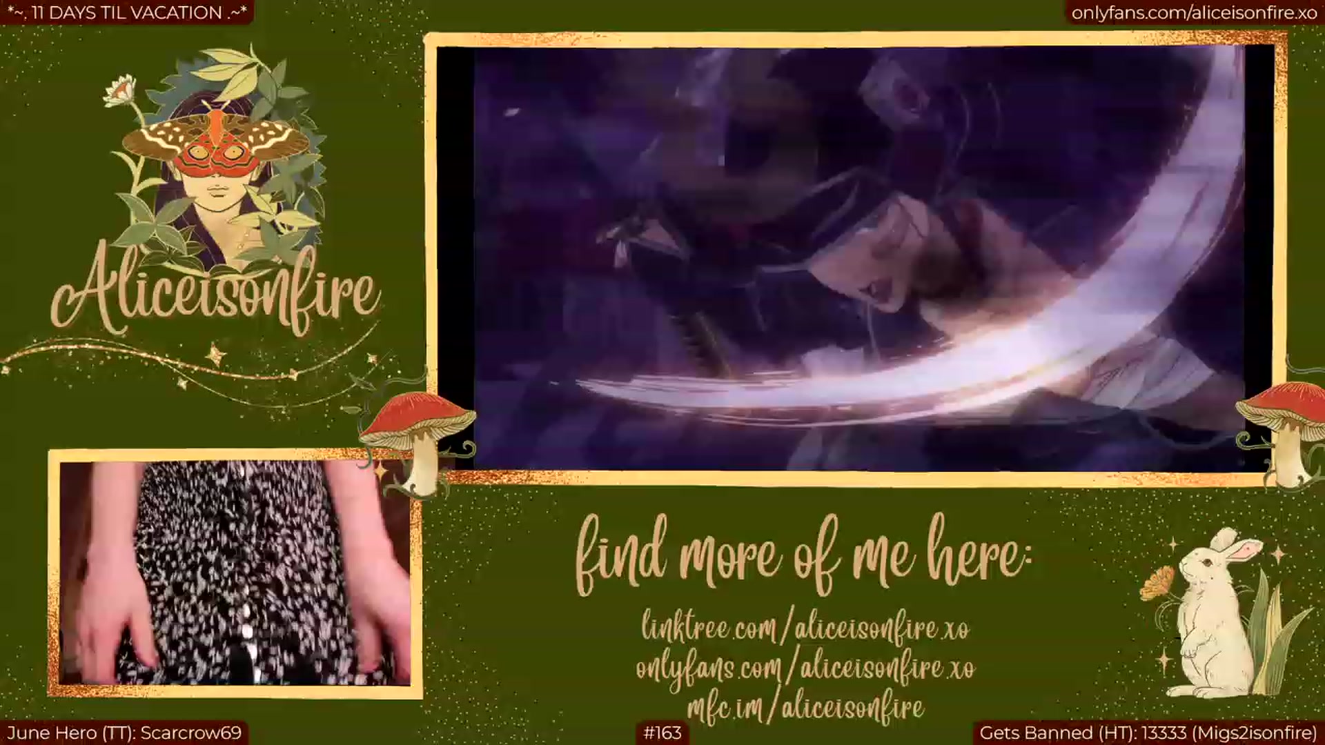 Gallery image thumbnail from aliceisonfire's myfreecams stream on, 06/23/2023, 08:09 image 5 of 20