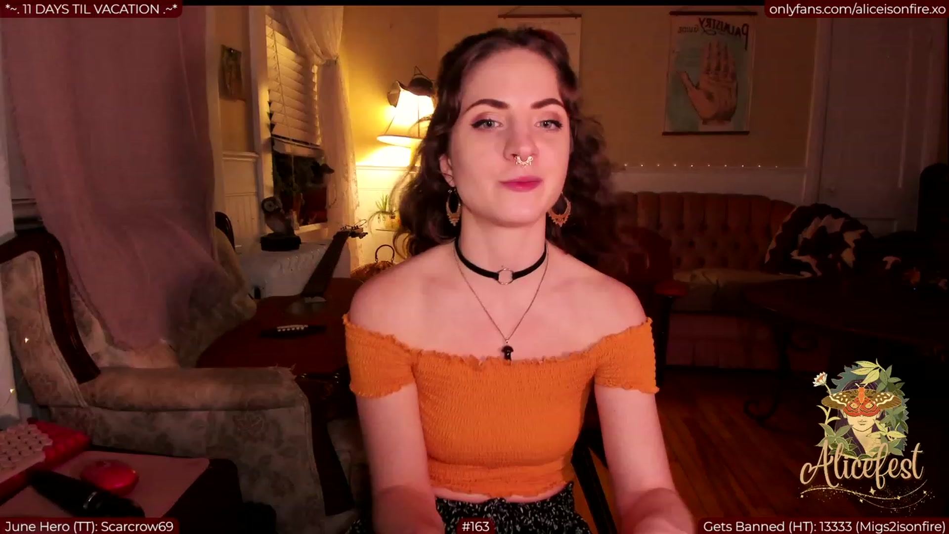 Gallery image thumbnail from aliceisonfire's myfreecams stream on, 06/23/2023, 08:09 image 14 of 20