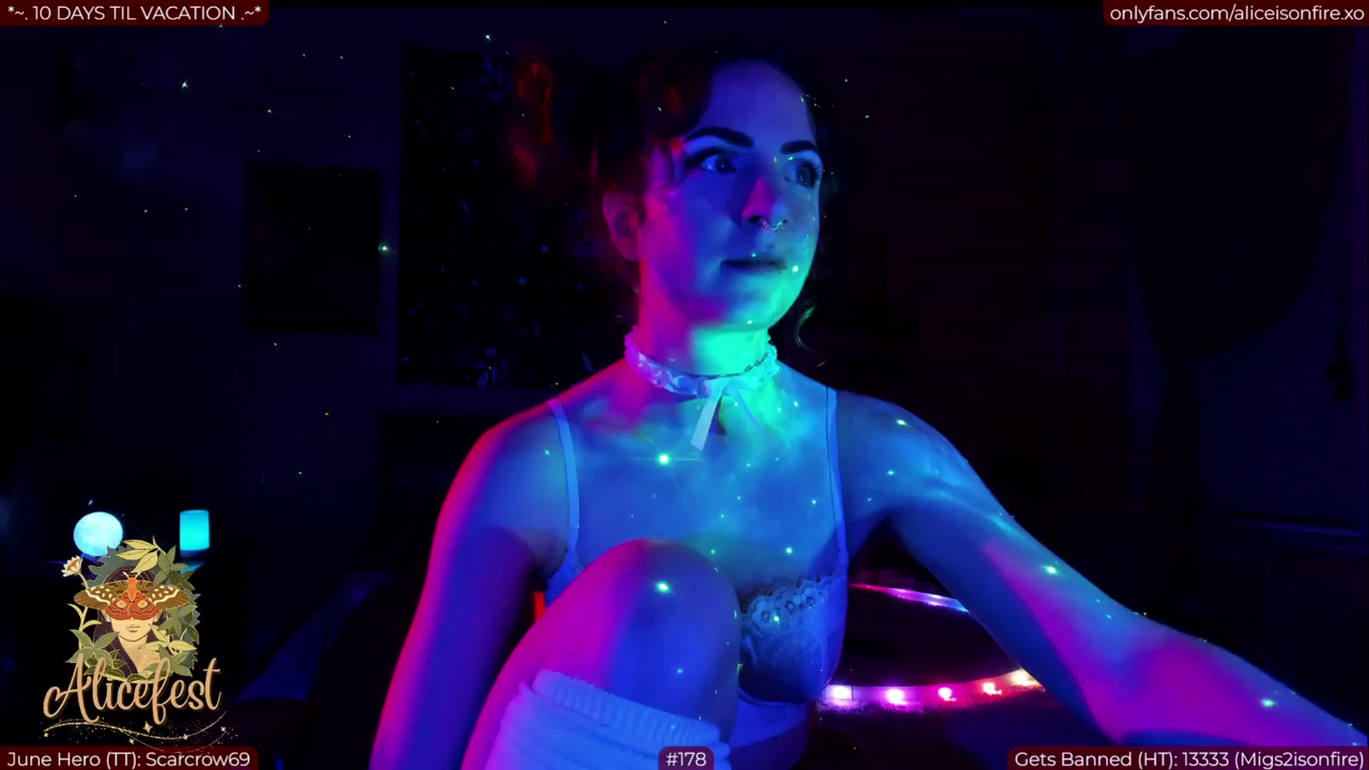 Gallery image thumbnail from aliceisonfire's myfreecams stream on, 06/24/2023, 09:11 image 2 of 20