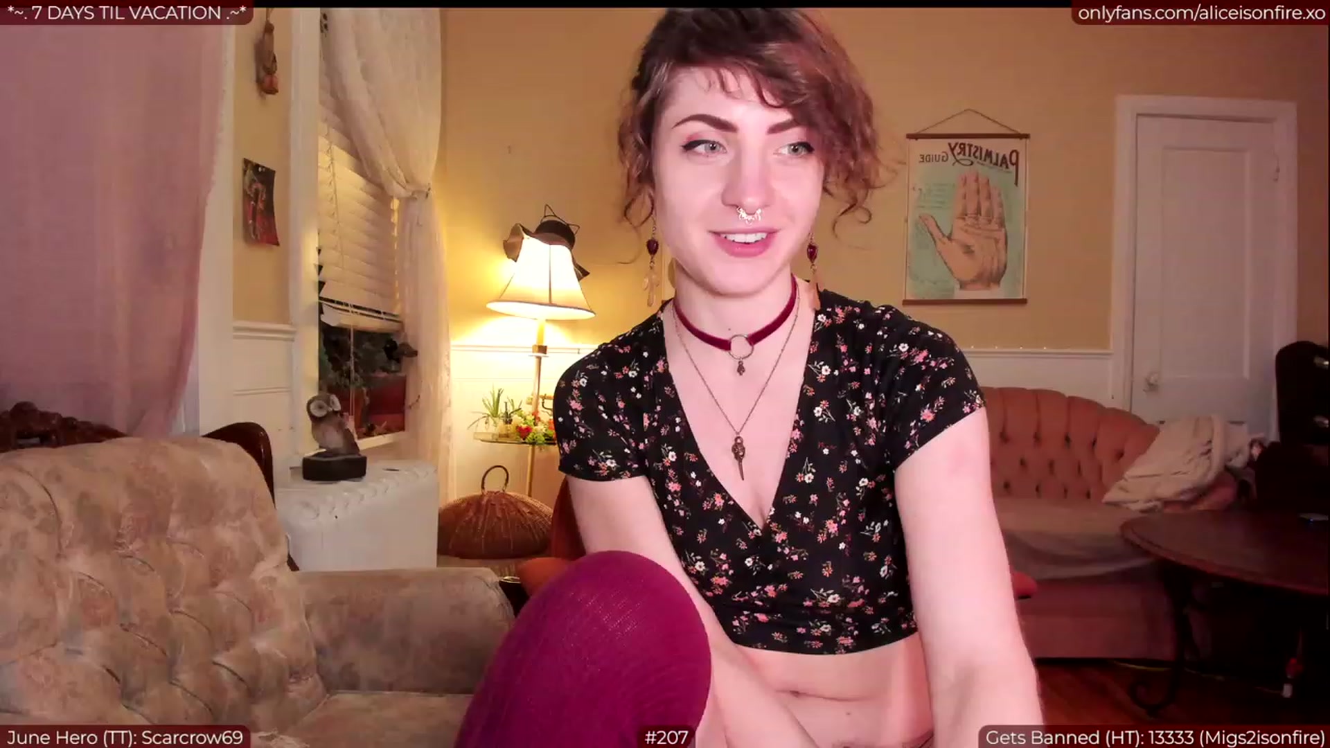 Gallery image thumbnail from aliceisonfire's myfreecams stream on, 06/27/2023, 07:29 image 1 of 20