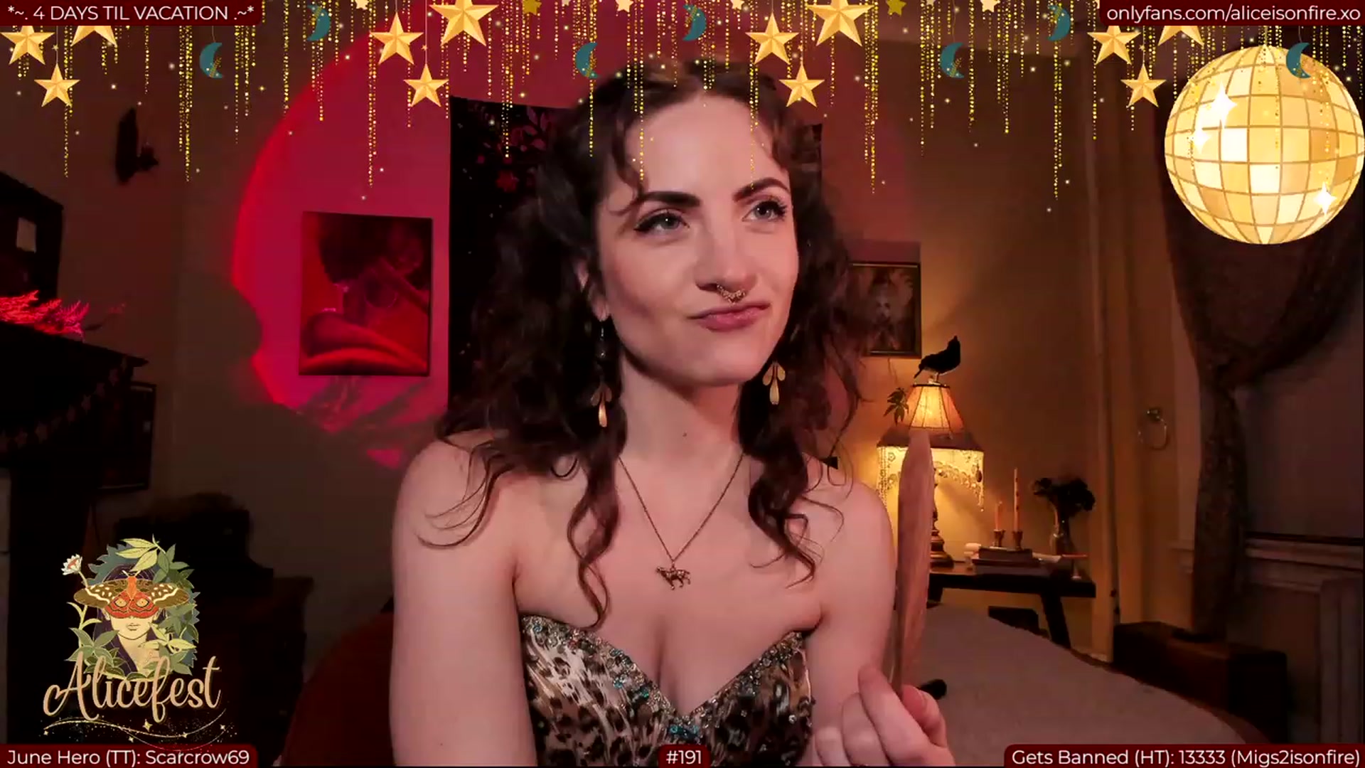 Gallery image thumbnail from aliceisonfire's myfreecams stream on, 06/30/2023, 05:36 image 1 of 20