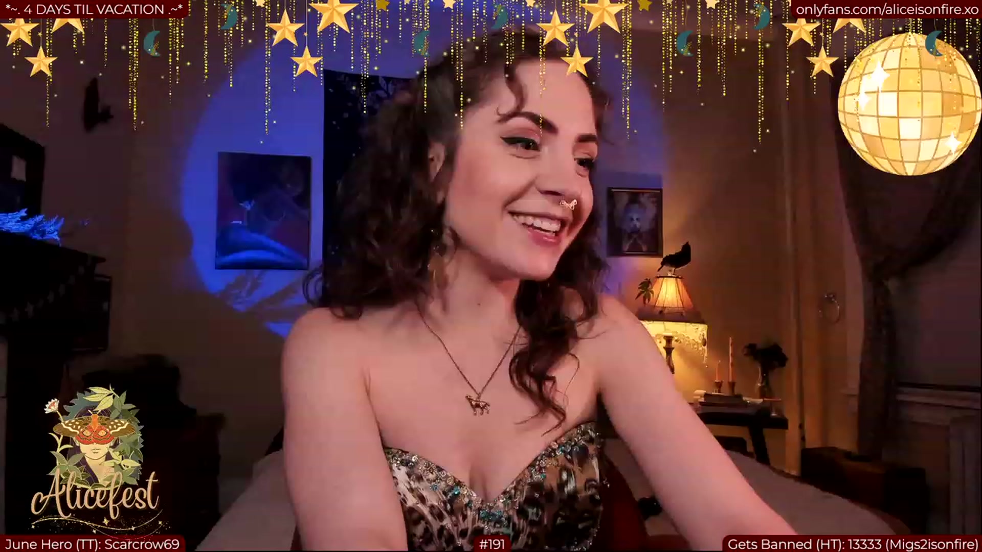 Gallery image thumbnail from aliceisonfire's myfreecams stream on, 06/30/2023, 05:36 image 2 of 20