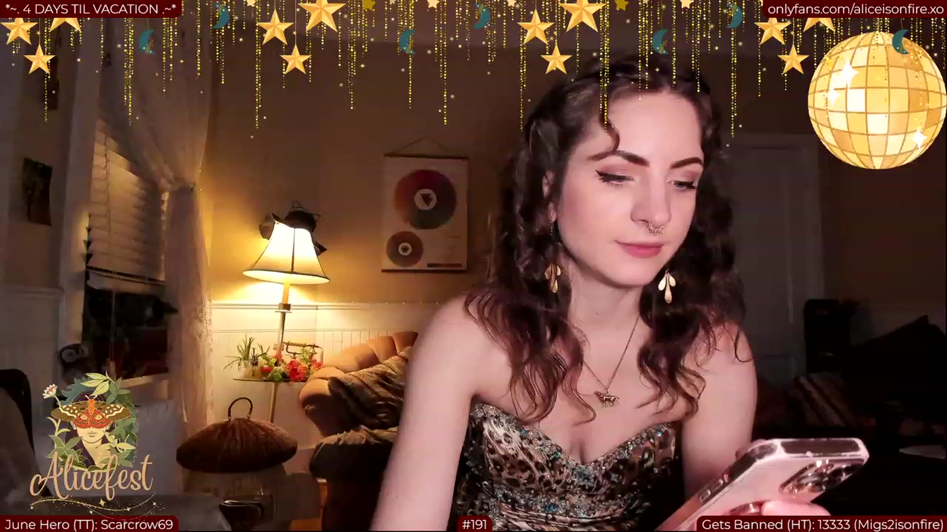 Gallery image thumbnail from aliceisonfire's myfreecams stream on, 06/30/2023, 07:17 image 1 of 20