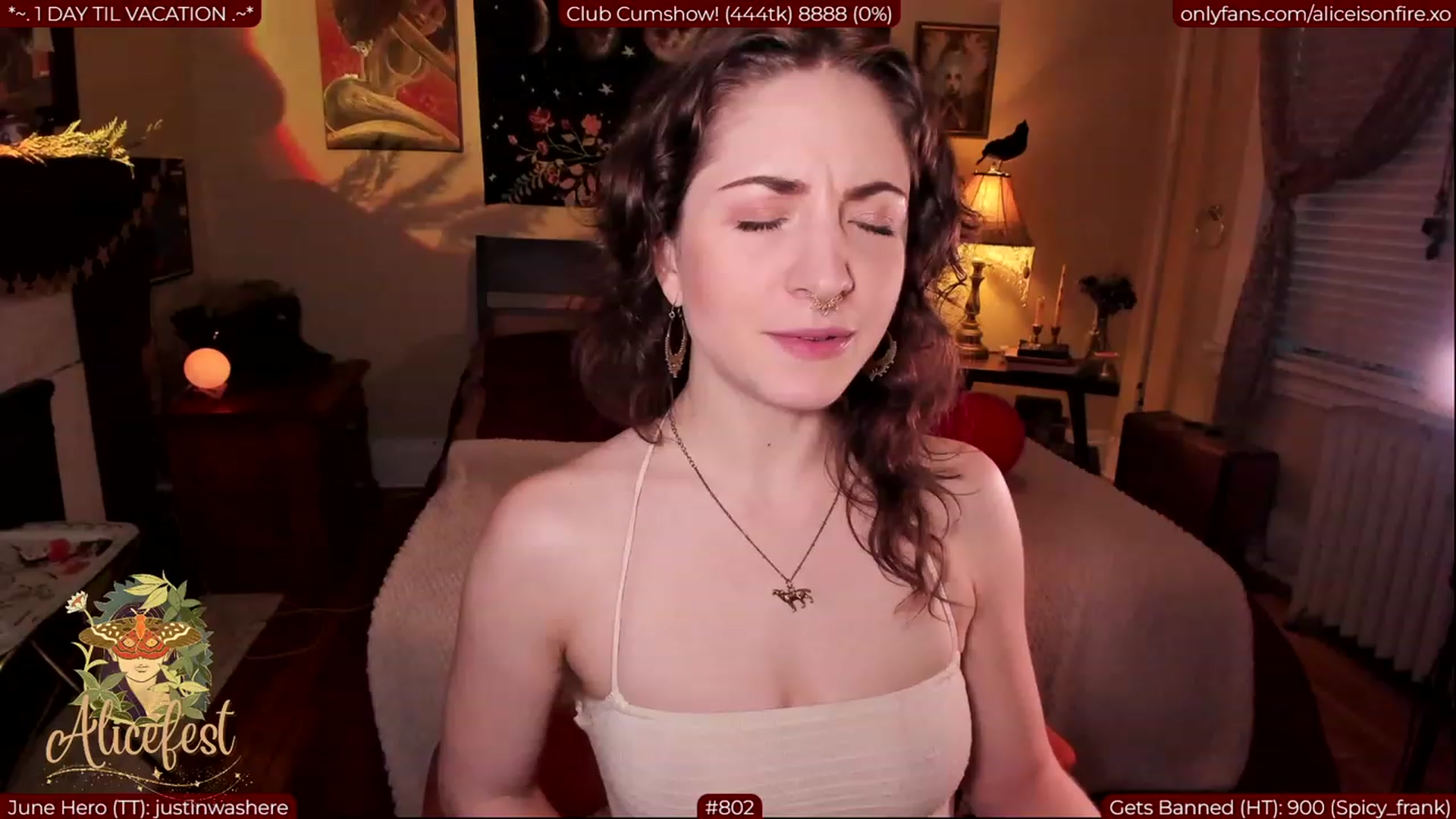 Gallery image thumbnail from aliceisonfire's myfreecams stream on, 07/03/2023, 02:56 image 1 of 20