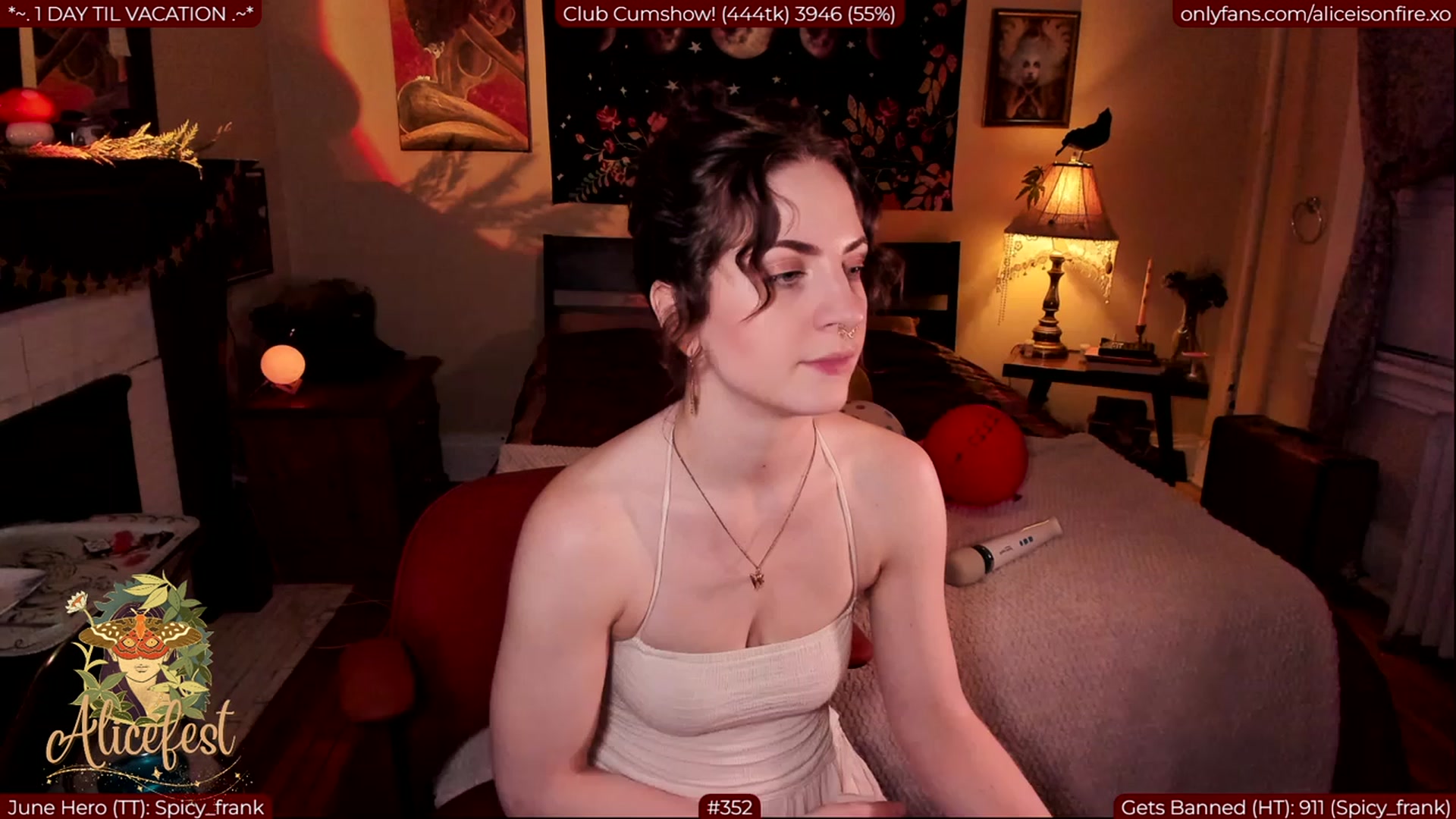 Gallery image thumbnail from aliceisonfire's myfreecams stream on, 07/03/2023, 05:13 image 13 of 20