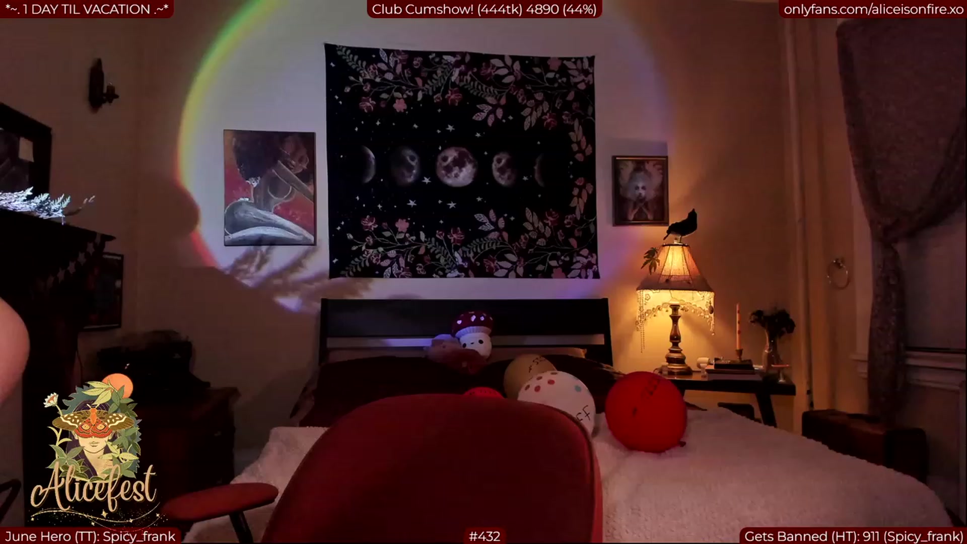 Gallery image thumbnail from aliceisonfire's myfreecams stream on, 07/03/2023, 05:13 image 1 of 20