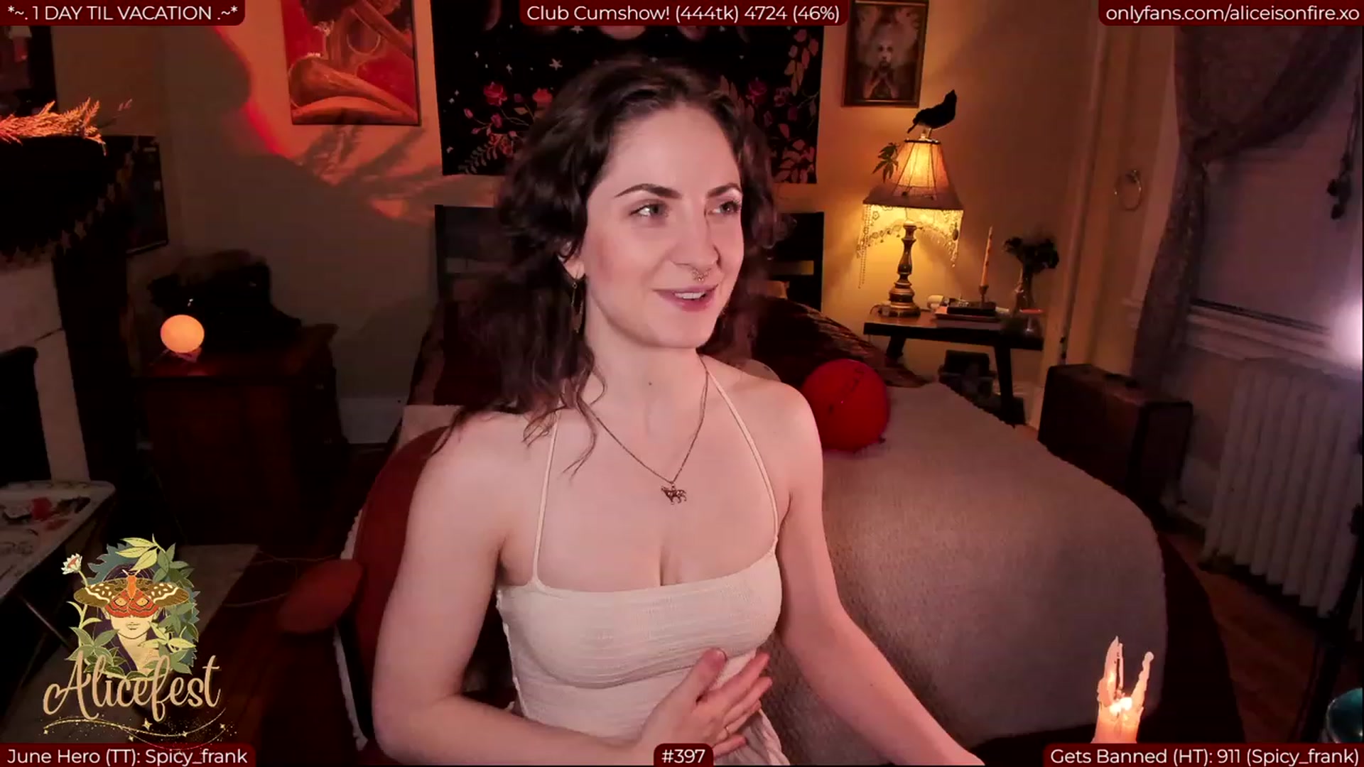 Gallery image thumbnail from aliceisonfire's myfreecams stream on, 07/03/2023, 05:13 image 4 of 20