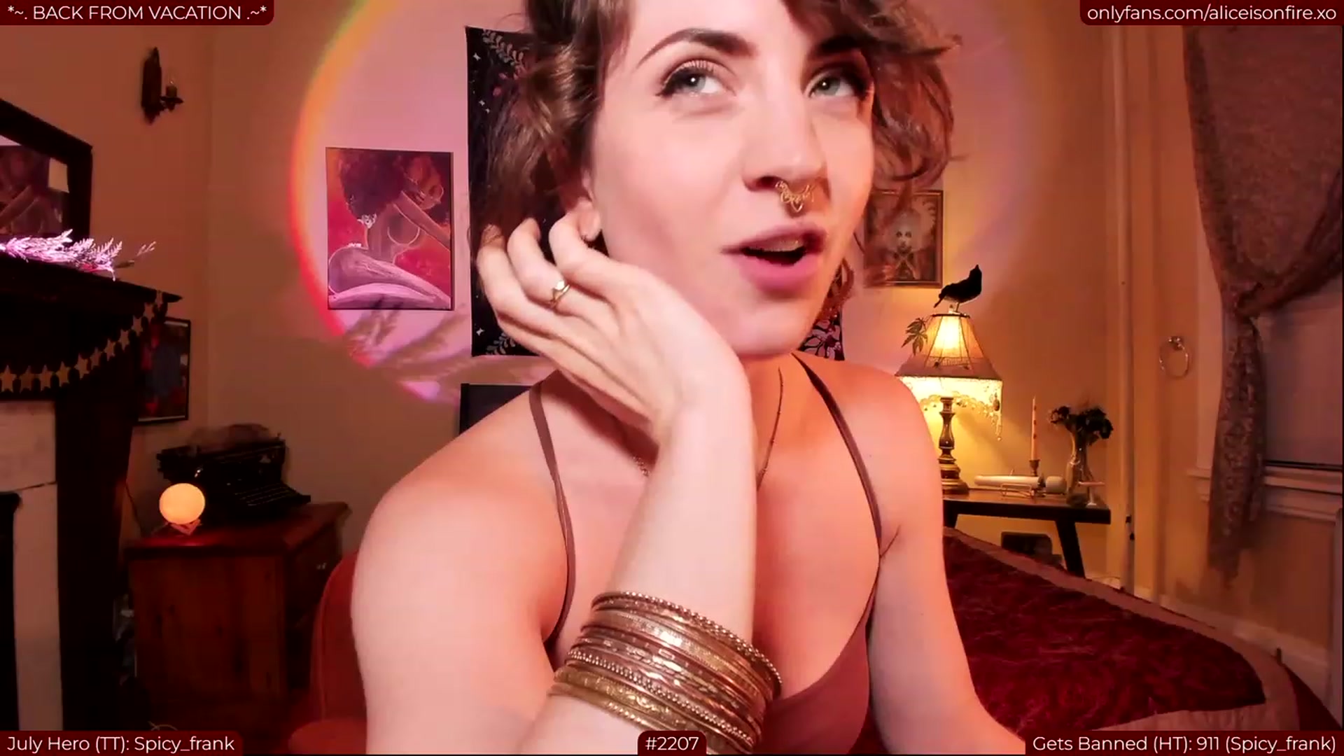 Gallery image thumbnail from aliceisonfire's myfreecams stream on, 07/31/2023, 04:22 image 5 of 20