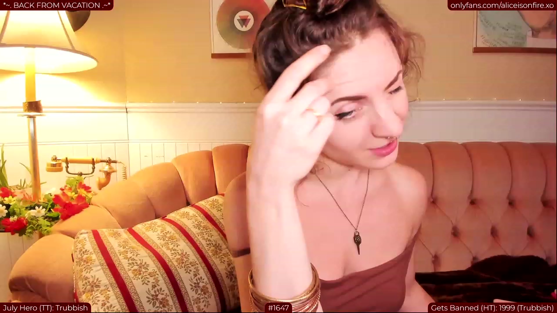 Gallery image thumbnail from aliceisonfire's myfreecams stream on, 07/31/2023, 09:06 image 4 of 20